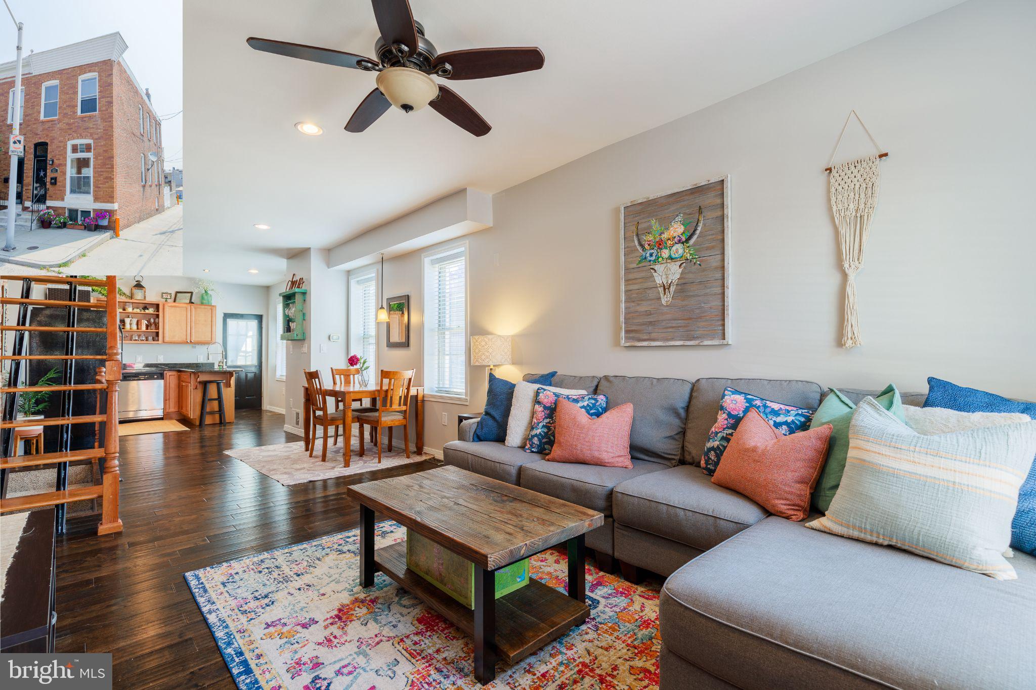 Charming Brewer's Hill end unit rowhome that perfectly blends Baltimore character with modern living upgrades. Step inside and discover a home that welcomes you with warmth and an abundance of natural light. The layout offers a seamless flow between living spaces, creating an inviting atmosphere ideal for both everyday comfort and effortless entertaining. Two bedrooms and a full bathroom upstairs provide a peaceful retreat while the finished basement offers extra space for a potential 3rd bedroom, home office or second living space, so many options! Morning coffee walks to local cafés, weekend strolls along the harbor, and an ever-growing lineup of shops and restaurants are all part of the lifestyle waiting just outside your front door!
