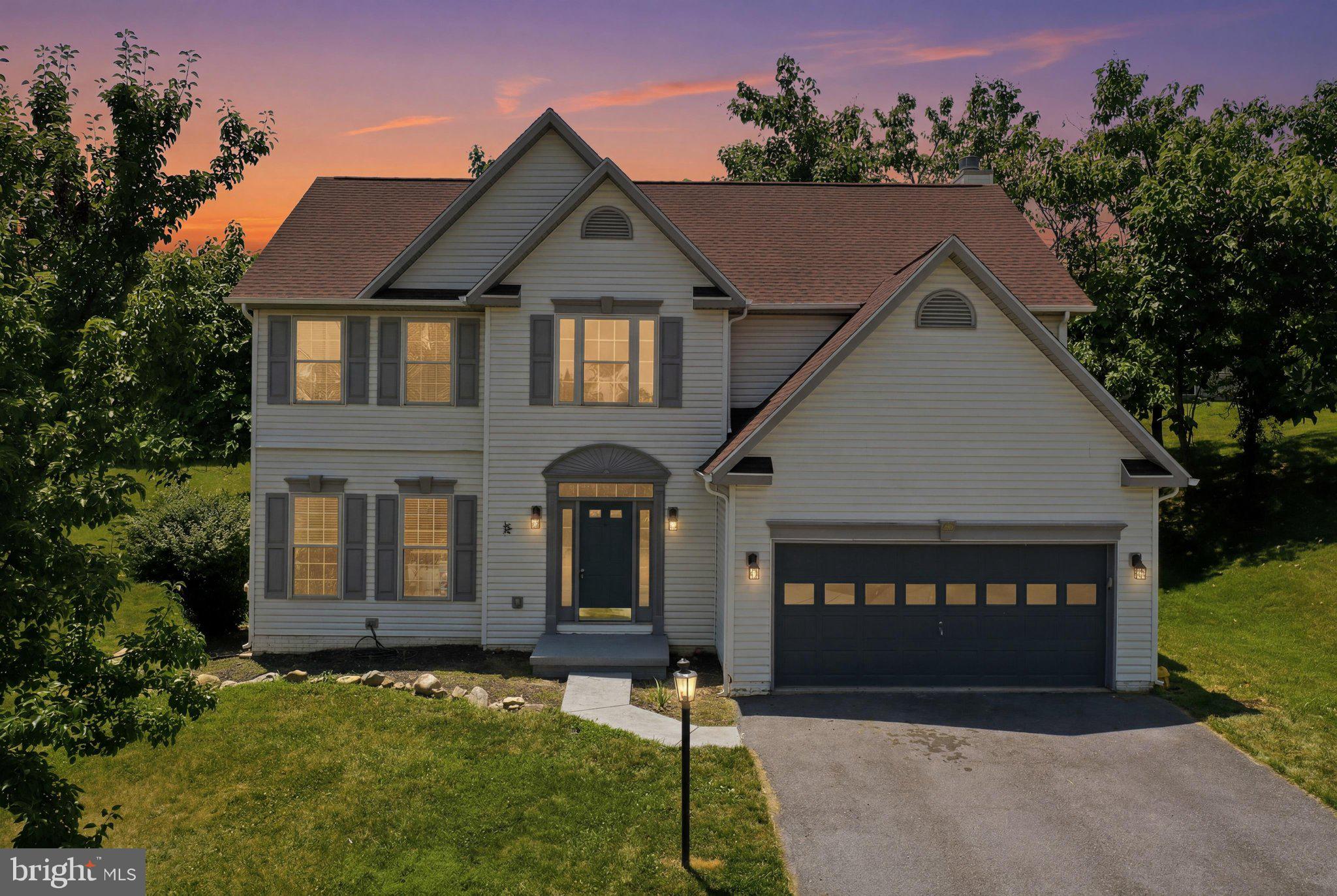 Enjoy a country feel with the convenience of nearby amenities in this spacious home located in the desirable Northwind community of Falling Waters. Offering 5 bedrooms, 2.5 baths, a full unfinished basement, and a 2-car garage, this home provides plenty of space for everyday living and future possibilities.

The kitchen features luxury vinyl plank flooring, a breakfast bar island, and an eat-in dining area, opening to the family room, which also features luxury vinyl plank flooring and a propane gas fireplace, creating a comfortable gathering space. A separate living room and dining room combination offers additional space for entertaining and is finished with carpet.

The spacious primary suite features a carpeted bedroom and walk-in closet, along with a private en-suite bath complete with luxury vinyl plank flooring, a double-sink vanity, soaking tub, and walk-in shower.

The full unfinished basement provides ample storage and endless potential for future living space, a recreation room, or hobby area. 

Conveniently located just minutes from Interstate 81, shopping, dining, schools, and everyday conveniences in Falling Waters, Spring Mills, and nearby Hagerstown, this home offers the perfect combination of peaceful surroundings and commuter accessibility.