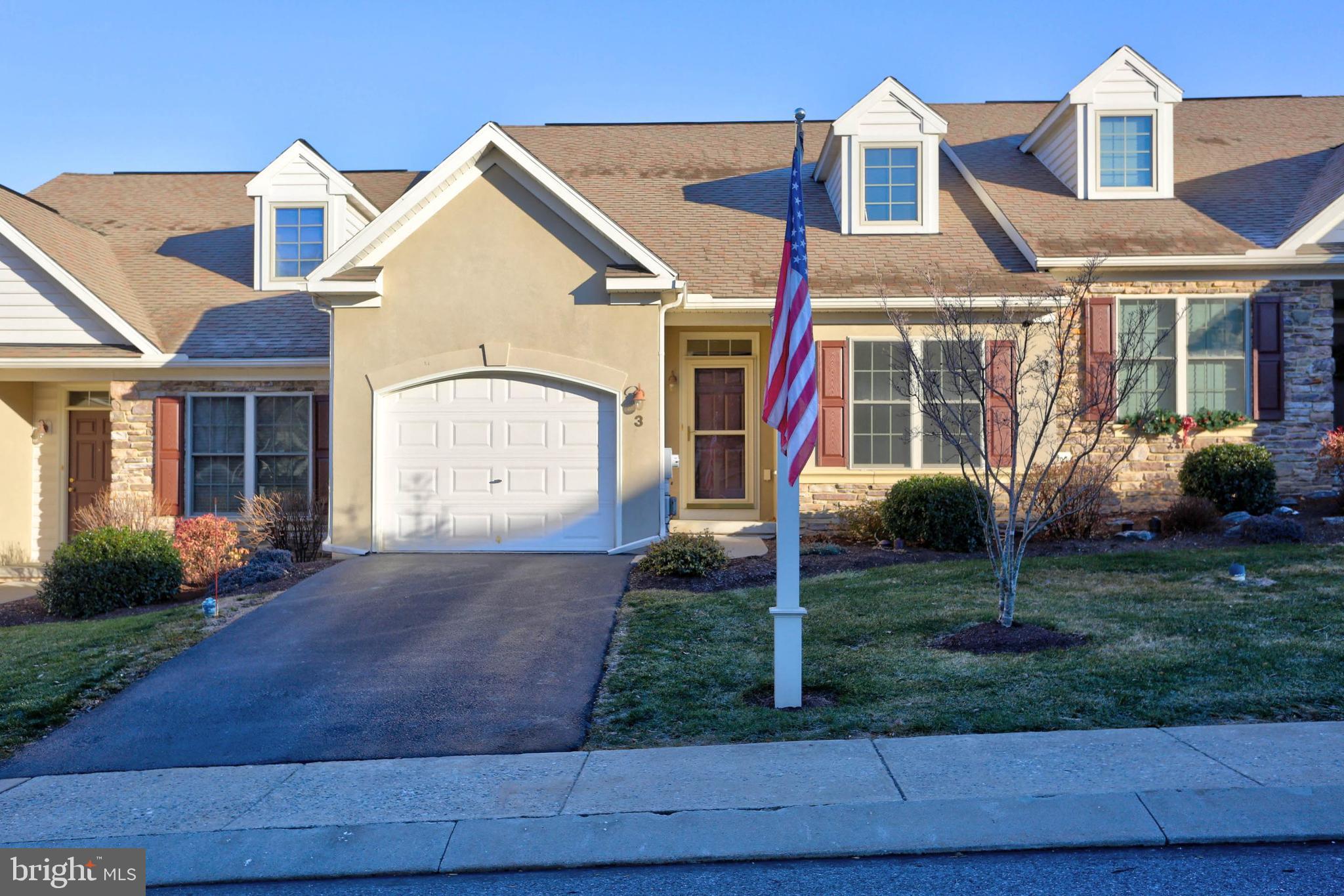 Move right in! First floor living at its finest in this beautiful Crossings condo. Features include 4 Bedrooms and 4 Bathrooms. First floor owners suite, upgraded kitchen with stainless appliances and granite counters opens to family room with cozy gas fireplace. Second floor loft and bedroom with private bath, large lower level living space includes bedroom and full bath. Condo amenities include use of pool, community house, gym, and tennis court.