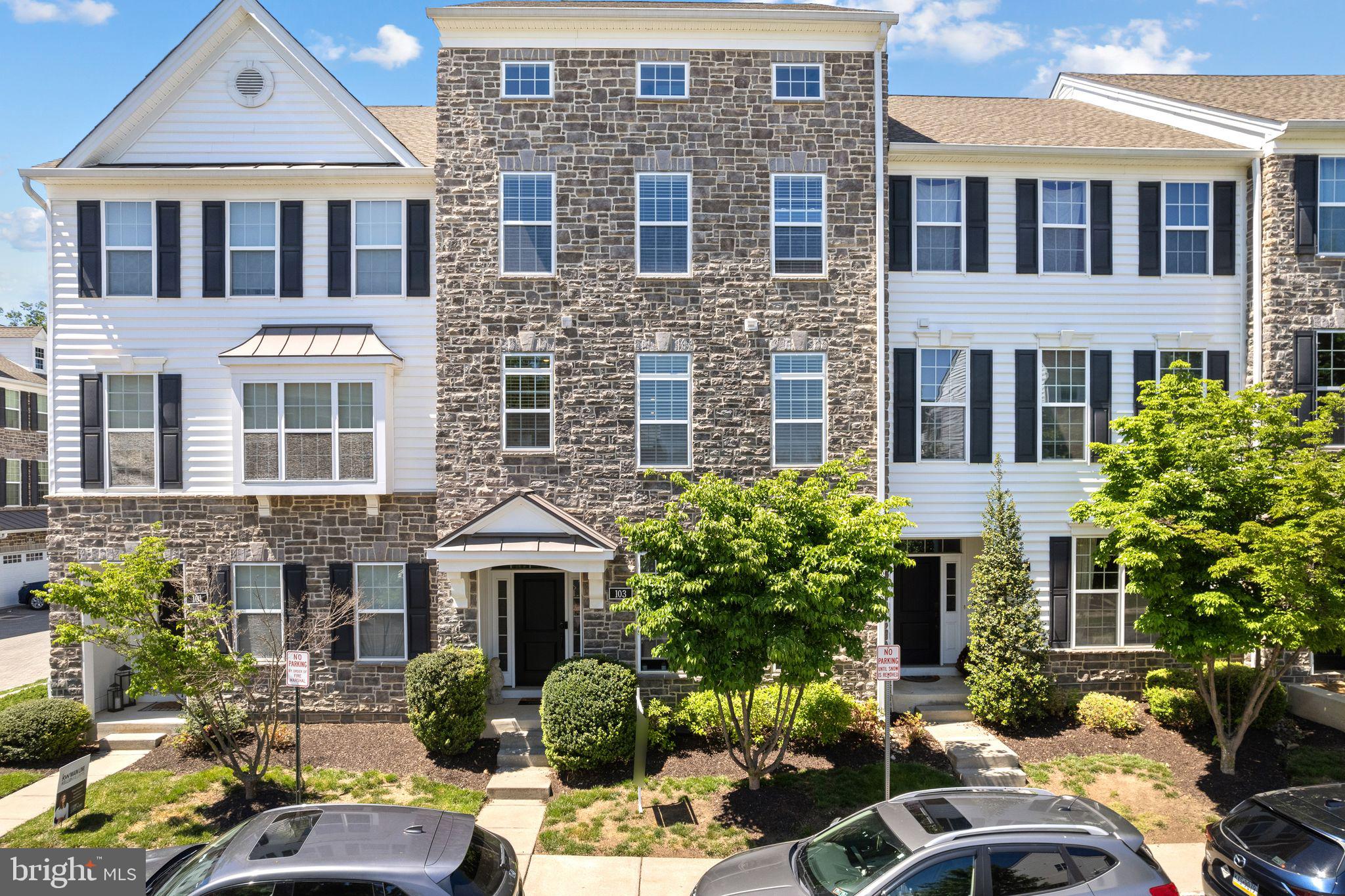 Don’t miss this exceptional opportunity to own a stunning stone-front Toll Brothers townhome in one of Media’s most desirable communities—Ravenscliff. This beautifully designed 4-bedroom, 3.5-bath home with a 2-car garage features the rare and highly sought-after 4-foot extension, providing additional living space throughout.
The main level is thoughtfully designed for both everyday living and entertaining. A spacious dining area flows seamlessly into the upgraded gourmet kitchen featuring an oversized island, quartz countertops, subway tile backsplash, stainless steel appliances, custom cabinetry, pantry closet, and abundant prep space. The kitchen opens to a spacious great room with access to the private deck—perfect for relaxing or entertaining guests. A convenient powder room completes the main level.
Upstairs, you’ll find three generously sized bedrooms, including the luxurious primary suite with a large walk-in closet and spa-inspired bath featuring a double vanity, beautifully tiled flooring, and a spacious walk-in shower. A hall bath and convenient laundry room complete this level.
The walk-up bonus level features vaulted ceilings and endless flexibility—ideal as a home office, fitness room, playroom, additional living space, or even a fourth bedroom. Step outside to the expansive rooftop deck, the perfect private retreat to unwind, entertain, or enjoy the outdoors.
The lower level offers a versatile guest or in-law suite complete with a full bath, ideal for extended family, guests, or multi-generational living.
This beautiful home is loaded with upgrades and custom features, including a RainSoft water filtration system, California Closet systems in the bedrooms and garage, elegant crown molding throughout, and much more.
Enjoy low-maintenance luxury living just minutes from the Interstate 476 Blue Route, vibrant downtown Media, regional rail, and Philadelphia International Airport. Conveniently located near Tyler Arboretum, Rose Tree Park, State Street dining and shopping, and The Promenade at Granite Run, this home offers the perfect blend of luxury, convenience, and lifestyle. With easy access to Route 1, King of Prussia, Center City Philadelphia, and Delaware, commuting and travel are effortless.
Modern, move-in ready, and designed for today’s lifestyle, this exceptional home offers the perfect combination of luxury, comfort, and convenience. Listing agent is related to the seller.