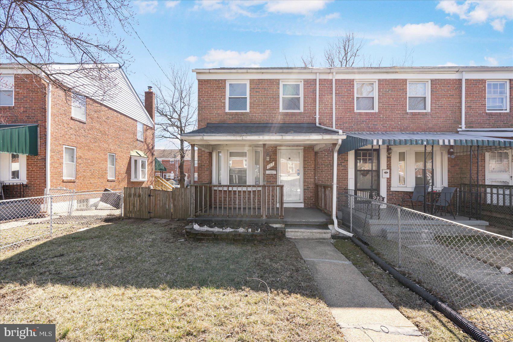 Move-in condition end unit with covered front porch and rear deck.  This property has three finished living levels.  The house was just freshly painted and new flooring installed in the basement.  The main level has a large living room, dining room with bay window and is open to the galley style kitchen with access to the rear deck.  The upper level features three bedrooms all with either hardwood or luxury vinyl plank and an updated bathroom.  There is a finished family room in the basement plus a large laundry/utility area with walk-out to the rear yard.  The backyard is partially fenced and the front yard is fenced.  Minimum credit score is 640 and small dogs are considered on a case by case basis only with additional rent.  Longer term leases preferred.