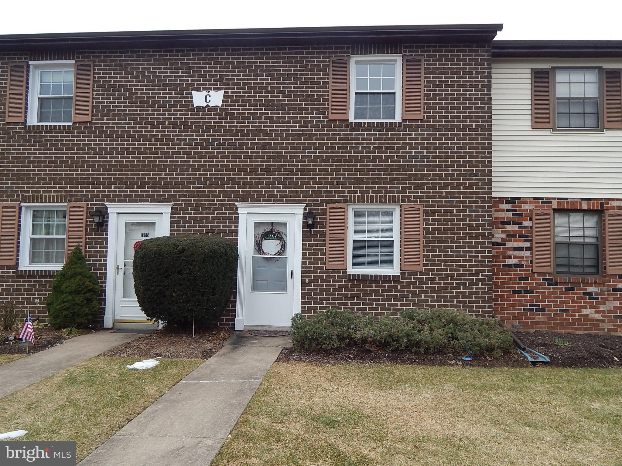 Warm & cozy condo situated in Westgate Manor.  Easy access to Rt. 30 and I-83.  Property freshly painted with new carpet, replacement windows, and all new kitchen appliances. Property is in excellent condition, perfect West end location. Take a look you won't be disappointed. Initiation fee is $250.00   Monthly fee is 110.00 which includes Exterior Building Maint., Master Ins. policy, lawn maint. and snow removal.