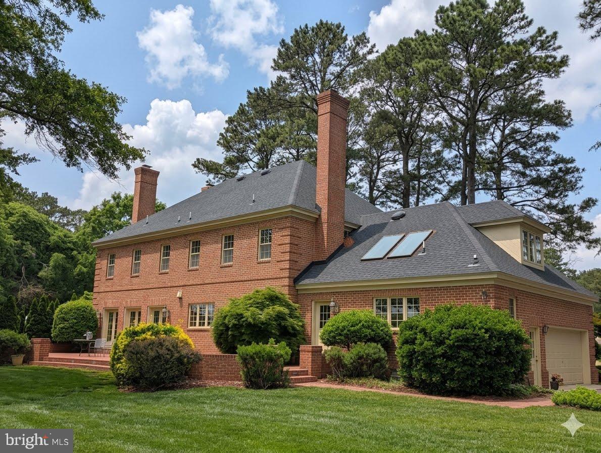Please check out the Fly-Through Video!
First time ever on the market! Fabulous best decribes this 4550 sf+ all brick waterfront home on the Wicomico River, located in the highly sought after Nithsdale community. Sited on a large, high elevation .83 acre lot, this stately residence offers stunning views with over 160 feet of bulkheaded water frontage. You have to tour the home to appreciate the quality craftsmanship which includes 2x6 framing, 9 ft. first floor and 8 ft. second floor ceilings, brickwork with Cushwa oversized bricks with water tables, soldier courses and quoin corners, custom spiral staircase, custom fireplaces with marble and 18th century mantles, built in bookshelves and pocket doors. Hardwood floors throught the entire home. (These are just a few of the features so please see the List of Features document!). Geothermal heat and air provide comfort and utility costs that seem almost unbelievable. The second floor (served by 2 stairways) offers 4 oversized bedrooms with primary en suite and stairway to 3rd floor attic for storage or future finished space. Ok, hold on.. there is a partially finished 2000 sf basement which is accessable from the first floor and stairs from the garage! The rear brick, wall lined patio (with lighting integrated into the steps), extends across the back of the home and provides space for private entertaining with those water views!  Waterfront overlook deck with steps down to the Wicomico.  Deep water access out to the Chesapeake Bay and beyond. Just a few hours from the DC and Baltimore areas and 45 minutes to Ocean City and other popular Eastern Shore attractions!