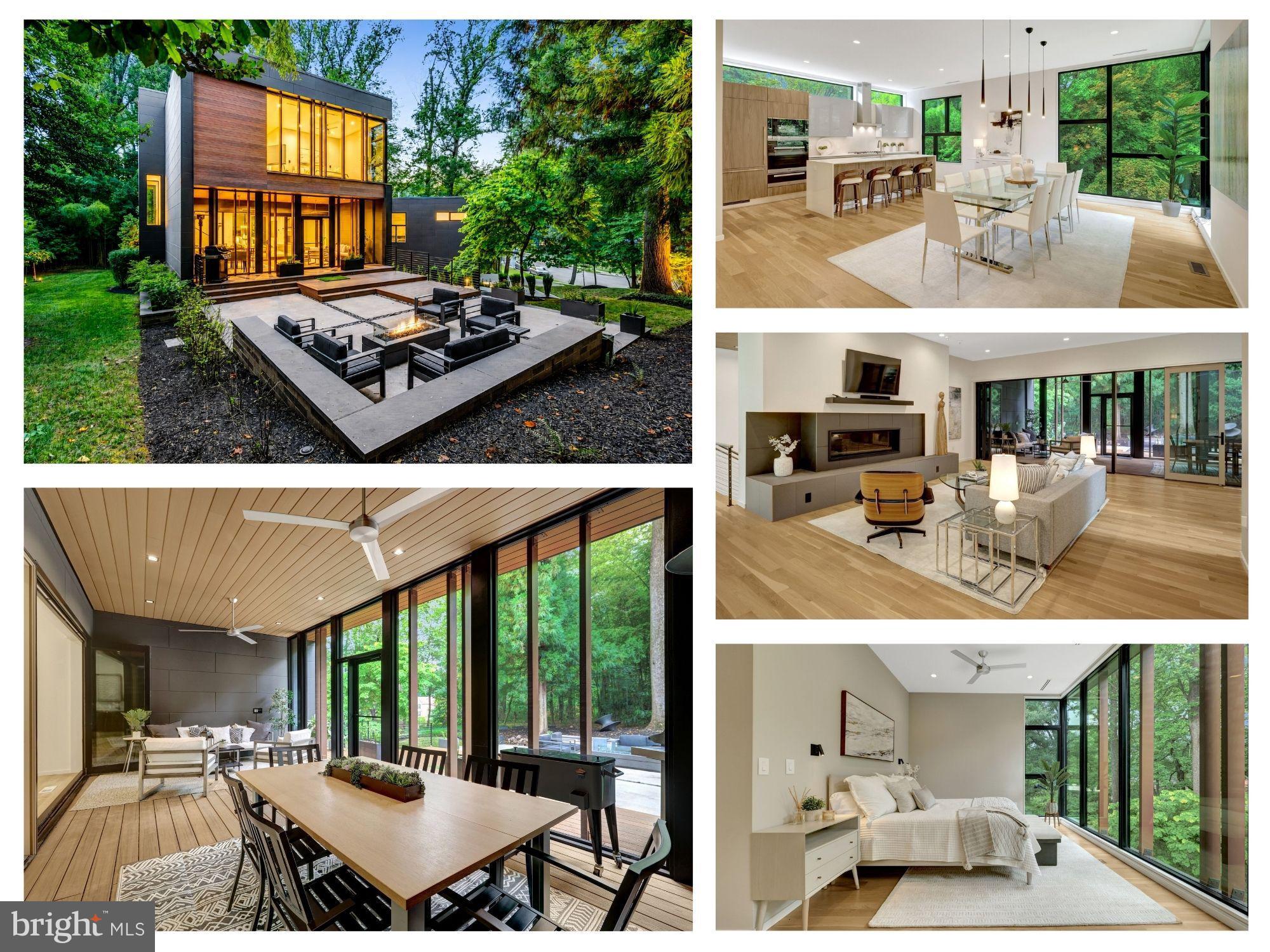 ** OPEN HOUSE Thursday, July 16, 4PM-6PM; Sun, July 19, 2PM-4PM!   Don't miss this oppportunity!

ARCHITECTURAL MASTERPIECE IN MCLEAN: A rare opportunity to own one of McLean's most distinctive contemporary homes with incredible privacy and a neighborhood feel.  This exceptional 6BR/5.5BA residence seamlessly blends striking modern design with thoughtful functionality. Three private living sections were intentionally positioned on a private, wooded .51-acre lot to maximize privacy, natural light, and serene views, while walls of glass create an effortless connection between indoor and outdoor spaces.

Inside, every finish was selected with purpose. A dramatic 2-story foyer features a floating white oak staircase with glass views of greenery. The chef’s kitchen is a showpiece of imported Scavolini cabinetry, Caesarstone quartz waterfall countertops, premium Miele appliances, and a hidden walk-in pantry.   BONUS:  2nd large pantry is built as a (future) elevator shaft.   

Entertain seamlessly in the expansive dining room and  the family room with a sleek gas fireplace and wet bar. The home's signature feature is the screened outdoor room, boasting a folding glass wall that opens completely to the family room for seamless indoor and outdoor living.

Entertain seamlessly in the expansive dining room or the family room with a sleek gas fireplace and extensive wet bar. The home's signature feature is the screened outdoor room, boasting a folding glass wall that opens completely to the family room for seamless indoor and outdoor living.  Enjoy outdoor dining, movies outside, cocktails with friends, and nature views during meals. 

This main level includes a private wing with a large bedroom, luxury full bath , pre-configured for a future kitchenette, and a 3rd TV room/ lounge with gas fireplace.  Also, don’t miss the private balcony off on this wing - perfect for quiet evenings or morning coffee.    This is great for guests, in-laws, au-pair, or age in place. 

The upper level includes the owner’s suite, which serves as a private oasis with a floor-to-ceiling window wall, a boutique-style custom walk-in closet under a bright skylight, and a spa-like bath with a freestanding soaking tub and dual floating vanities.   Oversized laundry room is so convenient (or convert to a 2nd walk-in and downstairs laundry room).  Three additional large bedrooms, custom baths, and a convenient upper-level laundry room complete this level.

The bright, walk-out lower level features a massive recreation room opening directly to the rear patio, a private guest suite (6th bedroom), a dedicated gym (or office), and a multi-floor elevator shaft currently styled as a custom wine cellar.   And there are 2 spacious storage rooms - one that includes plumbing for a 2nd laundry room. 

Outdoor living thrives on the expansive patio with modern hardscaping and a gas fire table, wrapped in premium Japanese Nichiha siding and mature trees. Unbeatable location in the Langley High School pyramid, just minutes from Tysons Corner, Downtown McLean, Capital One Center, and the Silver Line Metro.     

CHECK WITH AGENT ON AVAILABILITY AND STATUS.