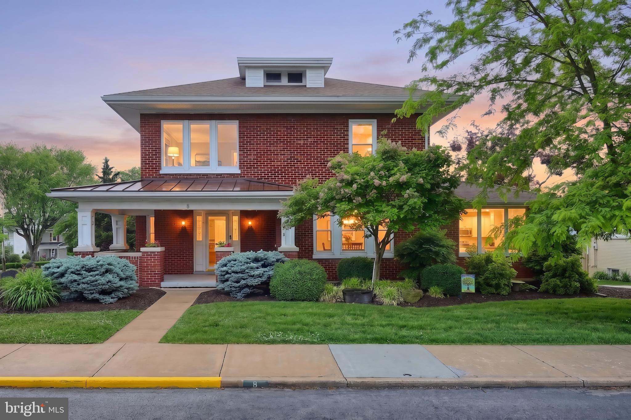 Stately All-Brick Beauty with Timeless Charm and Exceptional Space. Welcome home to this impressive 2.5 story residence offering character, space and curb appeal that truly stands apart and has over 21oo sf of living area. Spacious rooms throughout create an inviting feel, featuring 3 bedrooms, beautiful hardwood floors, and a first floor family room perfect for gathering and everyday living. 
Enjoy the relaxing mornings on the large front porch, while the walk up attic provides incredible storage.  Outside, the  fenced rear yard and rare 4 car garage offer space and versatility that's hard to find. 
Major updates include New Roof, newer boiler and new built in A/C units in each bedroom for added comfort and piece of mind. Need more room? The basement offer plenty of space for future rec room, game room or hobby area.
With curb appeal that is Second to None and room to grow inside and out, this stately home is one you want to see for yourself.