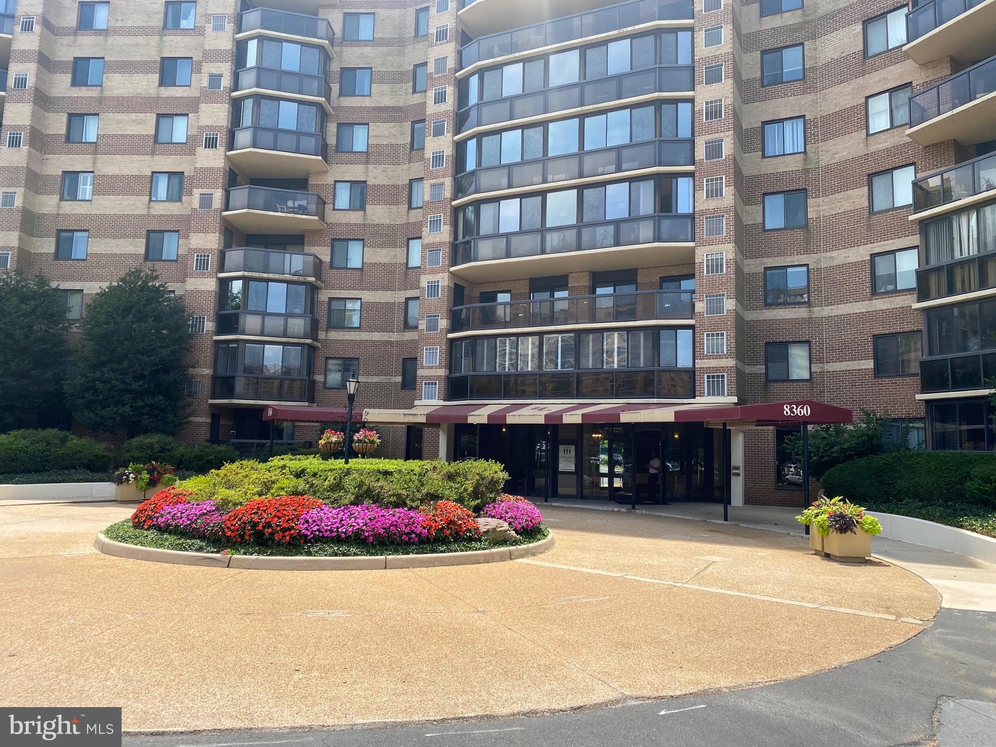 Large  2 BR/2 Baths condo on the 9th floor with beautiful views. Newer hardwood floors throughout , remodeled kitchen with newer appliances and granite counter tops. Large patio facing west.  Master Bedroom with full  bathroom and walk-in closet. The second bedroom with  full bathroom and  walk-in closet.  1 Parking garage B/2-24 and 2 other parking outside.  The Rotonda condominium community a beautiful 34-acre site with lot's amenities . Gated community offers, In-door/ Out-door Pools, Tennis courts, Game rooms, Library, Gym, Basketball & Volleyball Courts, Convenience Store, Trails, and much more! . Located in the heart of Tysons corner, metro, shopping, restaurants,  malls all around the corner. schedule online. ***FRIENDLY DOG USUALLY HOME***