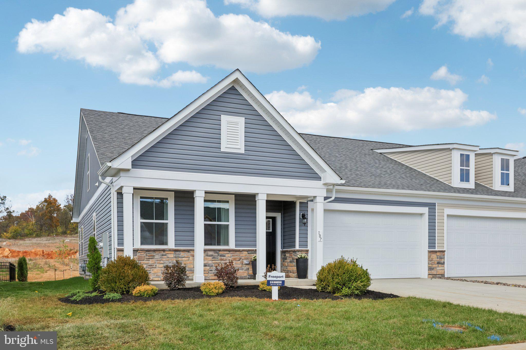 Experience effortless living in our Willow Run Active Adult community! Our Freeport floorplan is a thoughtfully designed villa blending style and functionality in a single-level open layout. The moment you step inside the home; you will be greeted by an inviting foyer leading you into the heart of the home. The dining room seamlessly connects with the living room and kitchen, ideal for entertaining. The chef’s kitchen boasts stainless steel appliances, a walk-in pantry, and large island with a farmhouse style sink. From the dining area, step through the sliding glass door to a covered porch, perfect for outdoor gatherings or morning coffee. The main level also features three generously sized bedrooms and two modern bathrooms, including a serene owner’s suite with dual vanities, a tiled walk-in shower, and generously sized walk-in closet. Completed with a large laundry room, two-car garage, and a low-maintenance lifestyle, the Freeport offers comfort and convenience. Embrace one-story living and make The Freeport your perfect new home this July!
*Photos, 3D tours, and videos are representative of plan only and may vary as built.