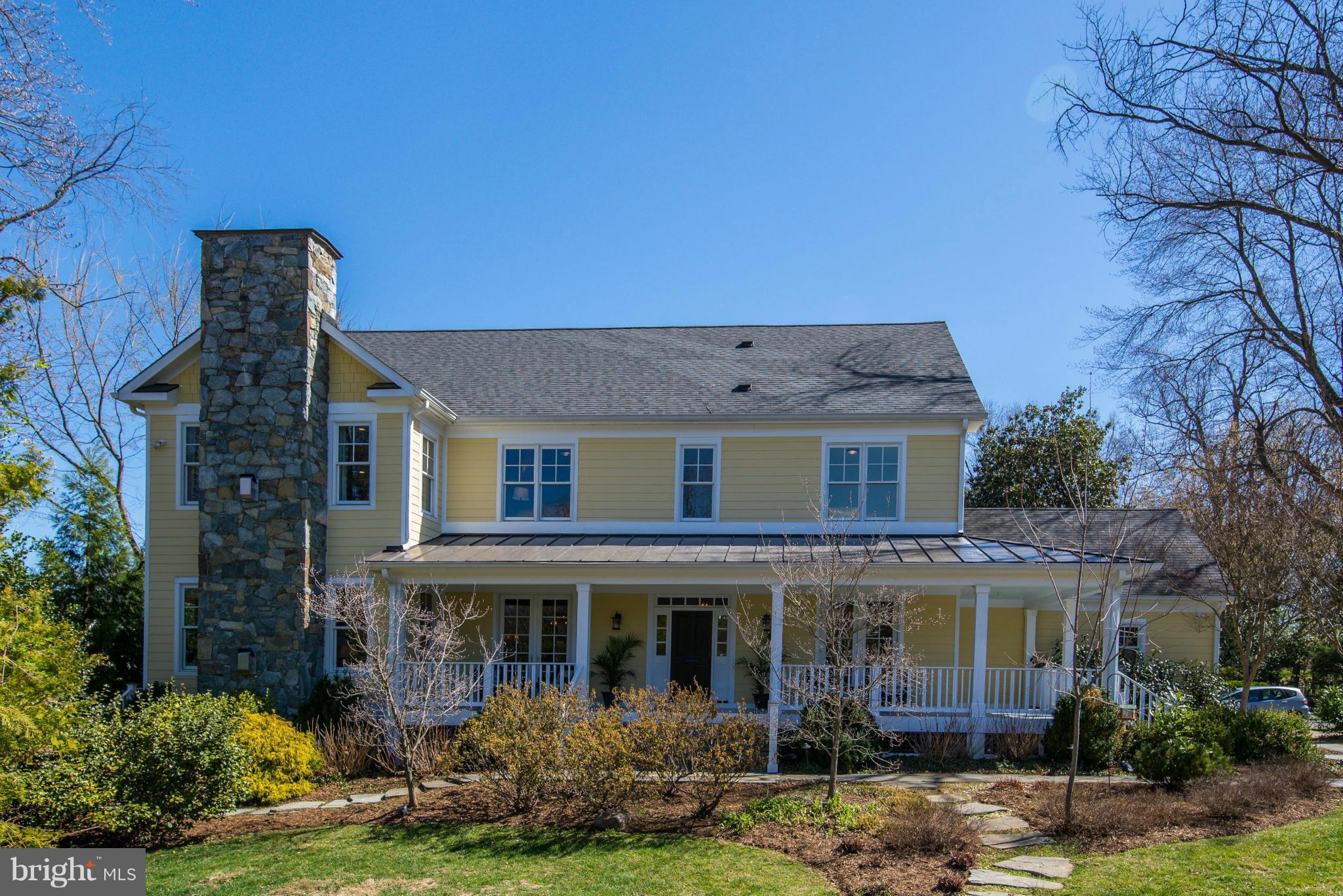 Lovely 2008 farmhouse w/wide, welcoming front porch. Spacious & sunny common areas, plentiful storage. Terrific fam rm w/coffered ceiling open to eat-in kit, pergola covered deck; 2nd floor w/lg, pvt master ste + 3 BR all w/en ste BA; 3rd - BR, BA + sitting area; huge finished basement. Walk to Beth/NIH/Suburban. Greenwich Park around the corner! Whitman.