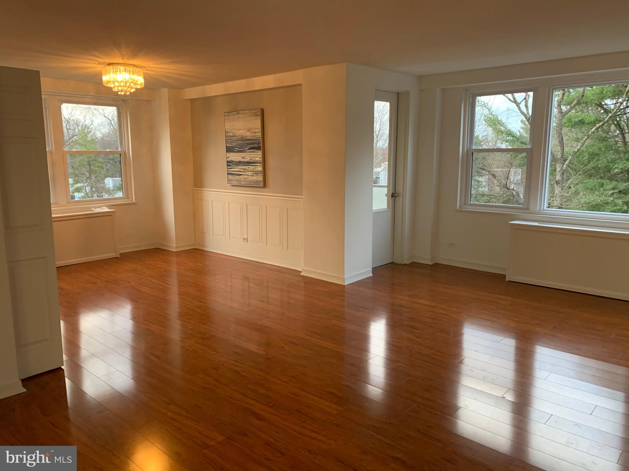 This MUST SEE  EXTENSIVELY RENOVATED STUNNING Penn Valley (Lower Merion) 944 square foot condo apartment has much to offer! 2 potential bedrooms (if desired by buyers, the current owners will install a wall at their own cost to create a second bedroom as some other L line apartments have done), 1.5 baths, a large living room, dining room, eat-in kitchen, an in-unit washer and a dryer and a lovely view from a balcony that is more private than most. The current owners spent significant time and money renovating the kitchen, both bathrooms, the bedroom, living room, dining room and hallways after they purchased the apartment. They installed new windows, kitchen cabinetry, granite countertops, tiled backsplash, bathroom vanities, a tub, bathroom decorative tiles, plumbing fixtures, lighting, a glass shower door, stainless steel kitchen appliances, a washer and a dryer, wainscoting, gleaming flooring throughout (including front door flooring that minimizes tracking of water and snow), among other things. Though storage is ample inside the unit, a storage locker is included with the sale. 1600 Hagys Ford Road is a 24-hour doorman high rise building with elevators, a two-story fitness center inside the building (no need to go out in the bad weather or darkness!), outdoor pools, outdoor eating areas, bathrooms and showers by the pool, patios, a barbeque area, lush greenery, a playground, an above ground parking lot, and a mailroom ALL INCLUDED IN THE HOA. INCLUDED IN THE HOA are also heat, air conditioning, water, sewer, garbage pickup, recycling, snow removal and landscaping. Plug in electric and bulk cable/internet are billed separately. A party room can be reserved at an additional cost. Relatively low HOA and Taxes total just under $1,000/month. Brokers and individuals are welcome to see the unit. Please provide 24 hours' notice wherever possible for showings as the unit is currently occupied. Additional photos and additional information are available upon request; most photos show the unit unoccupied.