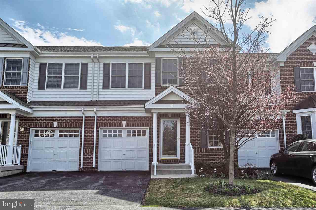 Immaculate extra large Camp Hill town home in excellent condition. Spacious living with privacy in the rear.  Large deck with a pretty view.  Full finished lower level family room with bonus area, walk out to covered patio and yard.  Private community, convenient to all points of interest.