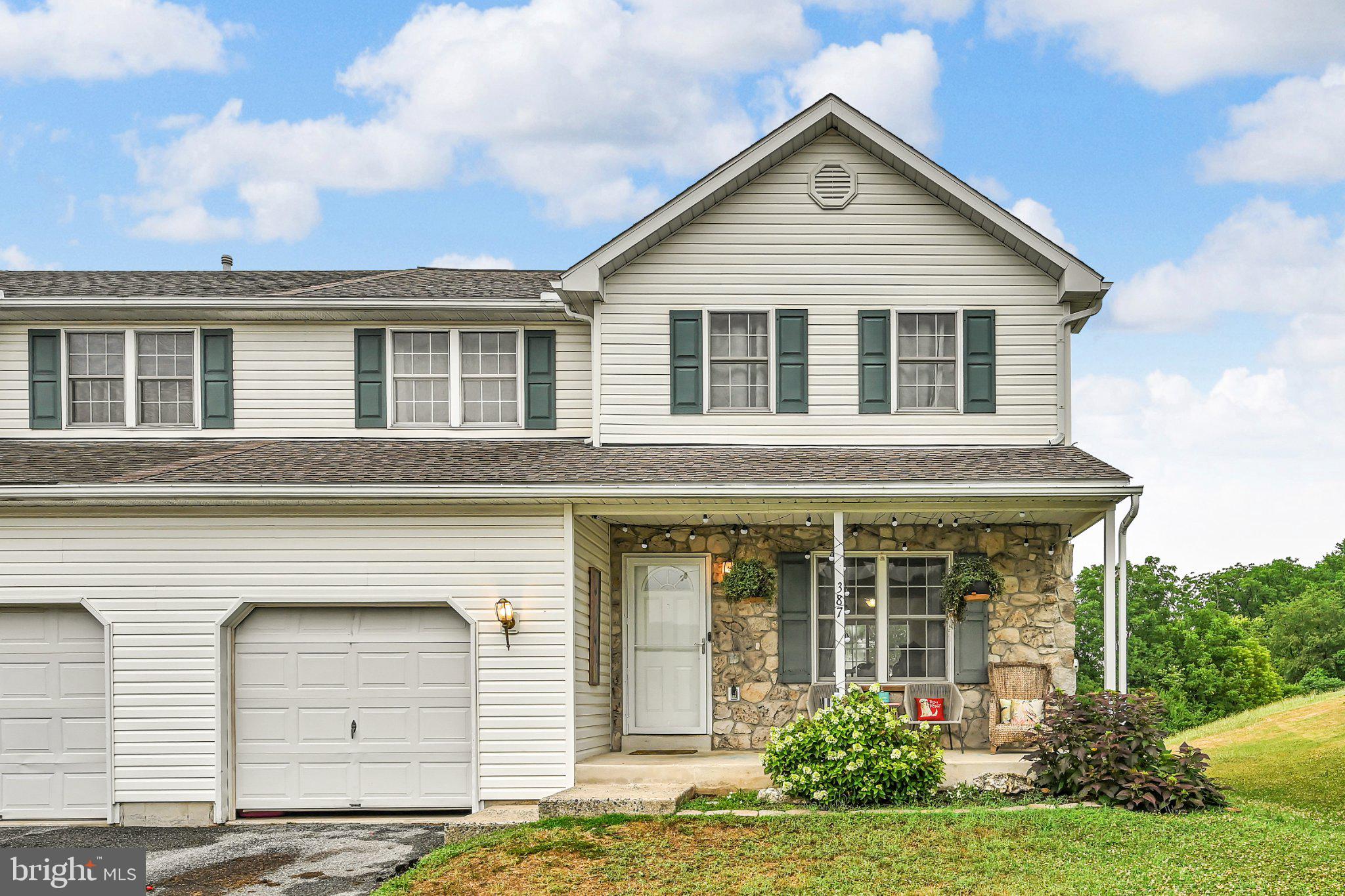 Nestled in the charming Lenape Valley Farm community, this delightful twin home offers a perfect blend of comfort and functionality. Built in 2000, the traditional architectural style is complemented by low-maintenance aluminum and vinyl siding, ensuring both durability and aesthetic appeal. Step inside to discover a warm and inviting interior featuring three spacious bedrooms and two and a half bathrooms. The primary suite boasts a luxurious bath with a tub shower and a generous walk-in closet, providing a serene retreat. The combination kitchen and dining area is perfect for gatherings, while the whole-house water softener system offers added convenience and peace of mind. Conveniently located laundry facilities on the main floor add to the home's practicality. Outside, enjoy the tranquility of your private patio, ideal for morning coffee or evening relaxation. The exterior lighting adds a welcoming touch, illuminating your outdoor space beautifully. With an attached garage and driveway parking, convenience is at your fingertips. Set on a manageable 0.14-acre lot, this home offers a perfect balance of indoor and outdoor living. Experience the comfort and charm of this lovely residence, where every detail has been thoughtfully designed to meet your needs. For added protection, the seller is offering a one-year America's Preferred Home Warranty.