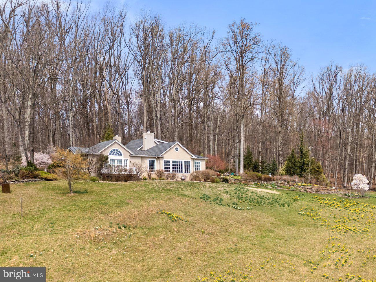 Panoramic views abound from this exceptional property.  The property  offers the perfect retreat or full time living location, halfway between I66 at The Plains and  RT 50  at Middleburg. An  open floor plan provides excellent spaces for entertaining  or your own quiet enjoyment. Large windows bring  the beautiful countryside into the home.  The main living area  has wood burning fireplace, and space for multi conversational groups and or dining area.  A large stone  terrace with pergola off the kitchen also captures the long countryside views providing space for outdoor entertainment.  The kitchen, family and dining combination have a second fireplace with multiple built in cabinets for storage. The primary suite is located on the main floor with a  private balcony and large private bath.   The main  floor continues with  a guest room with en-suite bath, office/den, half bath and laundry area.   The upper level with additional bedroom suite and has more captivating views from the large window seat.    The landscape is designed by a Master gardener with extensive seasonal bulbs, perennials  and mature plantings, landscaping, hardscaping, and stone wall.