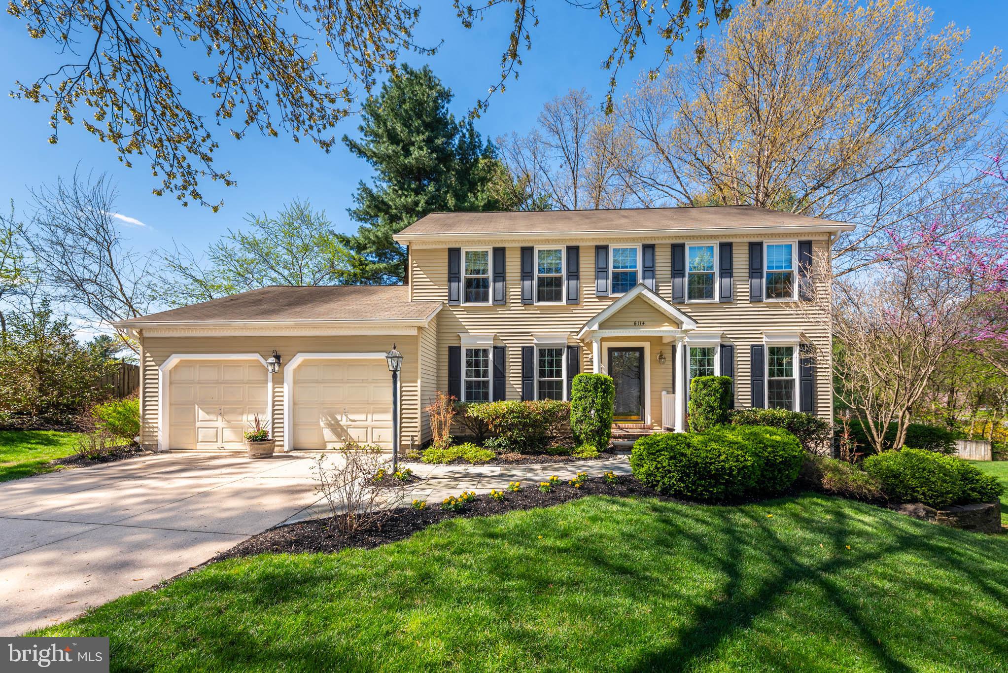 Impeccably maintained and polished Colonial, gracefully sited on a generous lot at the end of a quiet, private cul-de-sac, offering both elegance and everyday comfort. From the moment you arrive, the home’s classic curb appeal and serene setting set the tone for what awaits inside.  Step into a warm and inviting main level featuring rich hardwood flooring throughout, a sun-drenched formal living room, and an elegant separate dining room enhanced with detailed crown molding—perfect for hosting gatherings both large and small. A dedicated main level study provides an ideal space for a home office or library. The gourmet island kitchen serves as the centerpiece of the home, boasting abundant cabinetry, expansive counter space, and panoramic windows that frame picturesque views of the rear yard. A bright breakfast area flows seamlessly into the spacious family room, where a cozy gas fireplace creates the perfect ambiance for relaxing evenings. A convenient half bath and laundry room complete the main level.  Upstairs, retreat to the expansive Primary suite featuring soaring cathedral ceilings, and a spa-inspired en-suite bath complete with a soaking tub, separate glass-enclosed shower, and dual vanity. Three additional generously sized bedrooms and a well-appointed hall bath provide ample space for family and guests.  The fully finished walkout lower level offers exceptional versatility and is perfectly suited for multi-generational living, an in-law suite, or extended guest accommodations. This level features a large recreation/family room, a kitchenette, a private bedroom, and a full bath—creating a comfortable and self-sufficient living space.  Outdoor living is equally impressive, with an expansive tiered rear deck designed for entertaining or quiet enjoyment, overlooking a beautifully landscaped backyard oasis complete with a tranquil koi pond, mature trees, and lush greenery, along with plenty of open space for play or gardening.  Additional highlights include a two-car garage and an extended driveway providing ample off-street parking. Enjoy added value and flexibility with no HOA or Columbia Association fees. This exceptional property combines space, privacy, and refined living in a truly desirable setting.