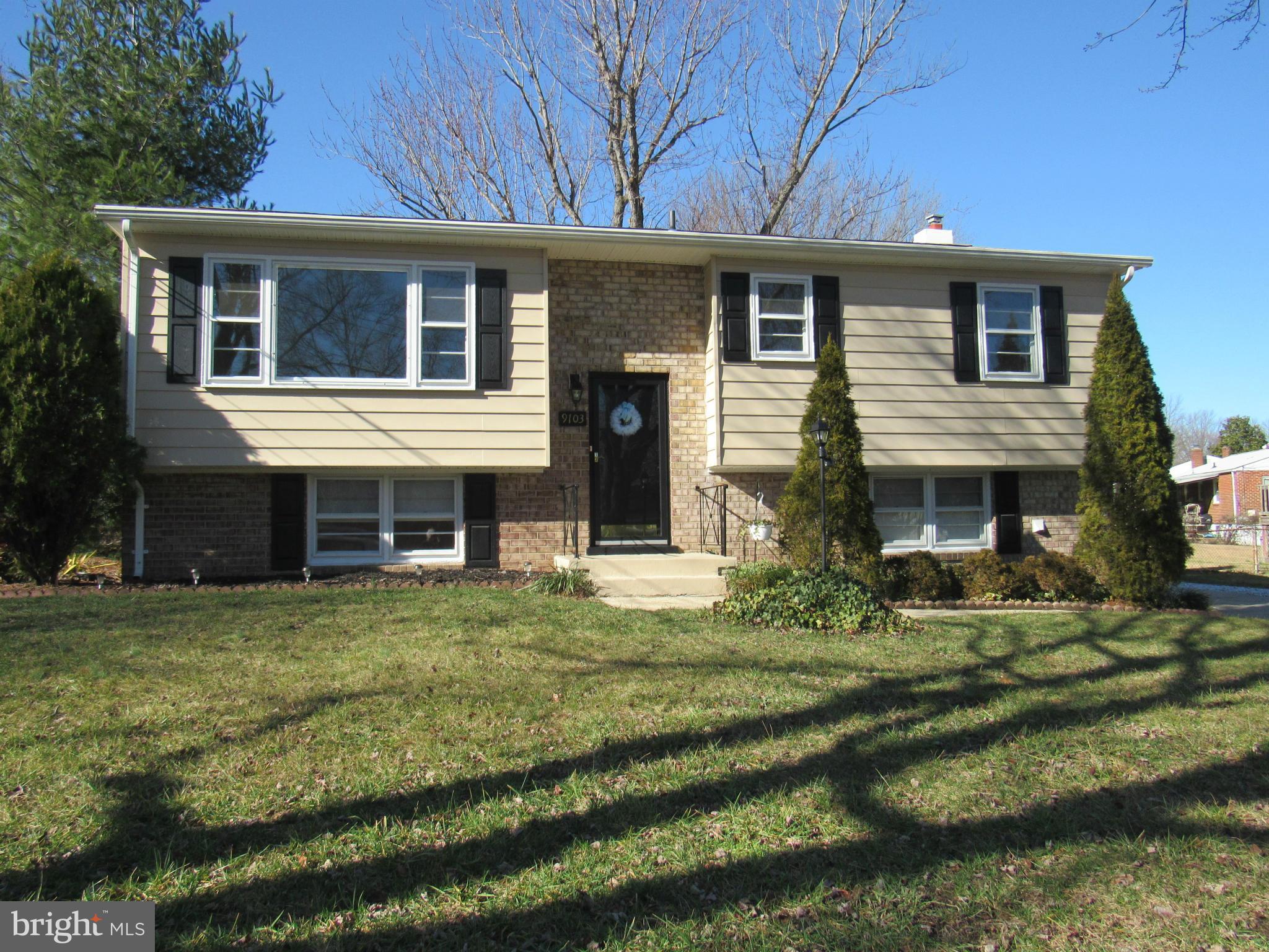 Fantastic home - freshly painted - hardwood flooring - new kitchen range and refrigerator - fully finished basement with 1/2 bath + 4th bedroom + large recreation room + large storage/laundry area.  Conveniently located to major work places, schools, shopping and recreational facilities.  Huge back yard for entertaining or just enjoying listening to the birds sing.  Huge deck across back of home