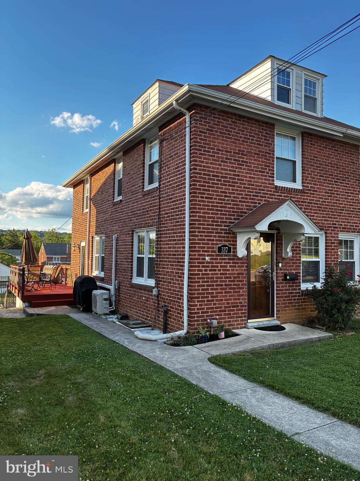A rare opportunity to own this well maintained Brick Twin home in highly sought after Downingtown Boro is Coming Soon. Upon your arrival you will be greeted by the nicely landscaped front/side of the property.  Enter the spacious Living Room where you will see the gleaming hardwood flooring, large windows, ceiling fan, open staircase to the 2nd floor and the architectural arch leading to the Dining Room. The hardwood flooring continues into the large Dining Room offering a modern chandelier, chair rail molding and double window. Next, your tour will flow into the gourmet Kitchen boasting wood cabinetry, tiled backsplash, stainless steel appliances & sink, granite counter tops, The Kitchen door exits to the oversized, freshly stained wood deck with a beautiful view of the horizon. Off to the 2nd floor to view  2 Bedrooms each consisting of a large closet, ceiling fan,  large windows and carpeting. The Full Bath completes this level. The 3rd floor is currently being utilized as a bedroom, but this flex space may also be a home office. The property has off-street parking for 3 cars which is accessed from the alley behind the house. Additional parking is available on street as well. Other highlights include the walk-ability to the SEPTA train station , parks, trails, award winning Downingtown West HS, STEM Academy, little league baseball fields, restaurants and more. You can also watch the 4th of July fireworks from your deck!!! Showings will begin on Saturday, June 27th.