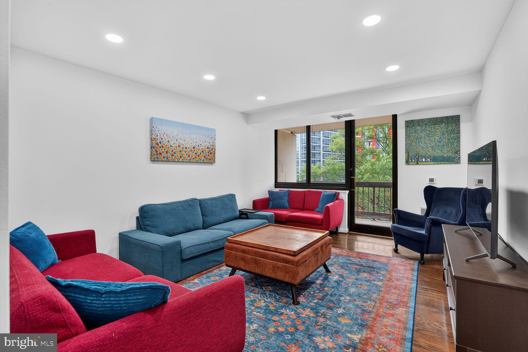Luxury 1-bedroom, 1-bath condo on the 5th floor of one of Crystal City/National Landing’s most sought-after buildings. Ideally located just steps to Metro, bus routes, the airport, Amazon HQ2, Virginia Tech’s Innovation Campus, restaurants, nightlife, trails, and more. The open-concept layout features a bright living and dining area with recessed lighting, abundant natural light, and a private balcony. The remodeled kitchen (2024) offers stainless steel appliances, modern cabinetry, and quartz countertops. The spacious bedroom includes two closets, with the walk-in closet currently configured as a home office nook. The full bathroom was updated in 2023, and a garage parking space and storage unit convey. Building amenities include 24-hour concierge, fitness center, sauna, two outdoor pools, grilling area, party room, and a billiard room/library. Enjoy vibrant urban living in the heart of Arlington—leave the car at home and walk to everything!