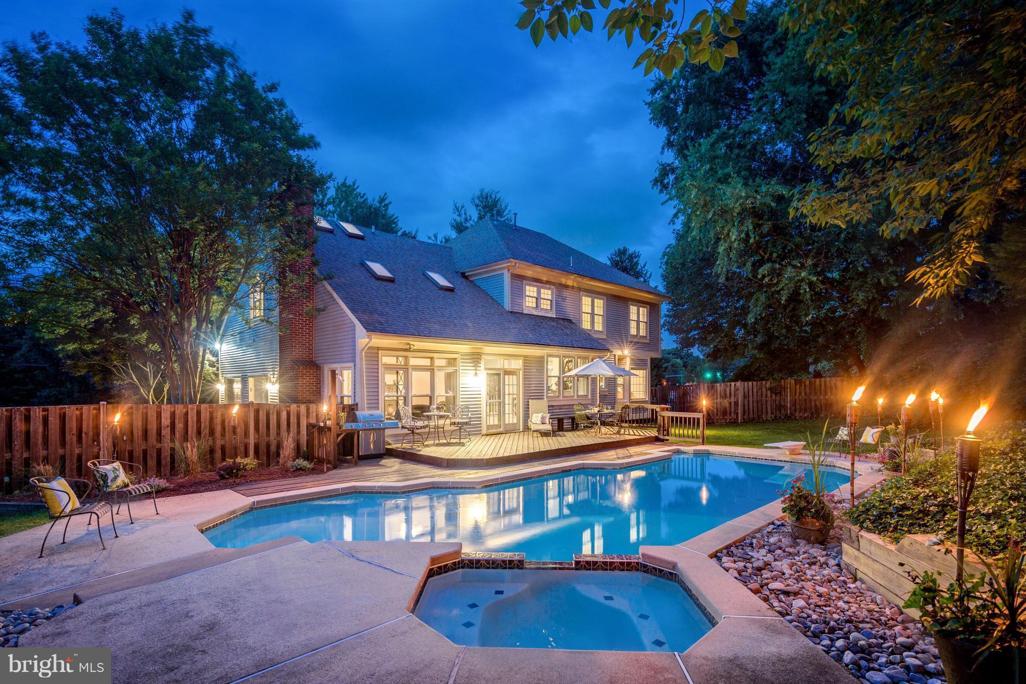 Stunning Colonial w/Heated Salt Water Pool & Hot Tub Oasis Surrounded by Landscaped Yard & Privacy Fence! Highlights incl Open Floor Plan & High Ceilings! Finished LL w/ Rec RM, Mirrored Fitness RM, 5th Bdrm/Den for guests. Beautifully Maintained & Updated Move-in-Ready Home! Get More House for your Money w/over 4,500 Finished SF! Close to Vienna Metro, 66, 29 & 50! No HOA!