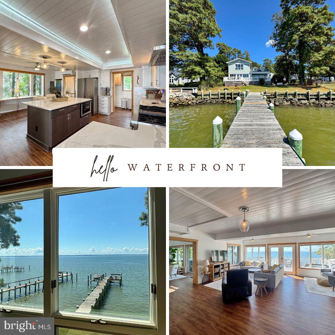 This waterfront 4 bedroom, 3 bathroom retreat is perfectly positioned on the Potomac River with sweeping views and unforgettable sunsets. Offered fully furnished, this home is truly move-in ready—whether you’re looking for a primary residence, a second home, or an Airbnb investment. Completely reimagined in 2022, the property was lifted to meet modern floodplain requirements and enhanced with a full remodel and addition, blending timeless coastal charm with today’s comfort and efficiency. Inside you are greeted by floor-to-ceiling water views framed by expansive windows and doors across the back of the home. The open main level features a wood-burning insert fireplace separating the kitchen and family room, a shiplap ceiling, and durable LVP flooring. The gourmet kitchen boasts all new appliances, including an 8-burner double oven gas range, while the adjacent partially covered deck with Trex flooring and hot tub invites you to relax or entertain outdoors. The layout is both functional and inviting, offering a first-floor bedroom and bath, two additional bedrooms and a spa-inspired bath upstairs, plus a stunning owner’s suite with commanding Potomac River views. Bathrooms are all new, with a soaking tub upstairs and a dual-head shower downstairs. Every bedroom is equipped with its own ductless mini-split for customized comfort and energy savings. Additional highlights include bamboo flooring upstairs, craftsman trim, a whole-house water filter, new well tank, and tankless Infinity water heater. A finished bunk room (possible 5th bedroom) above the detached workshop with its own entrance and mini-split HVAC adds versatile space for guests, hobbies, or work. The property also features a pier with a 10,000 lb boat lift, making it easy to explore the Potomac River, Wicomico River, and Neale Sound. Life on Cobb Island is as special as the home itself. This golf-cart and water-access community offers no HOA, yet the Citizens Association keeps the island lively with events like Cobb Island Day, Witches on the Water, Monarch Mania, and the Lighting of the Christmas Crab Basket Tree. Local marinas, restaurants, and the recently updated market are all just a short stroll or cart ride away. Fully furnished and turnkey, this is waterfront living at its finest and ready for you to start making memories from day one.