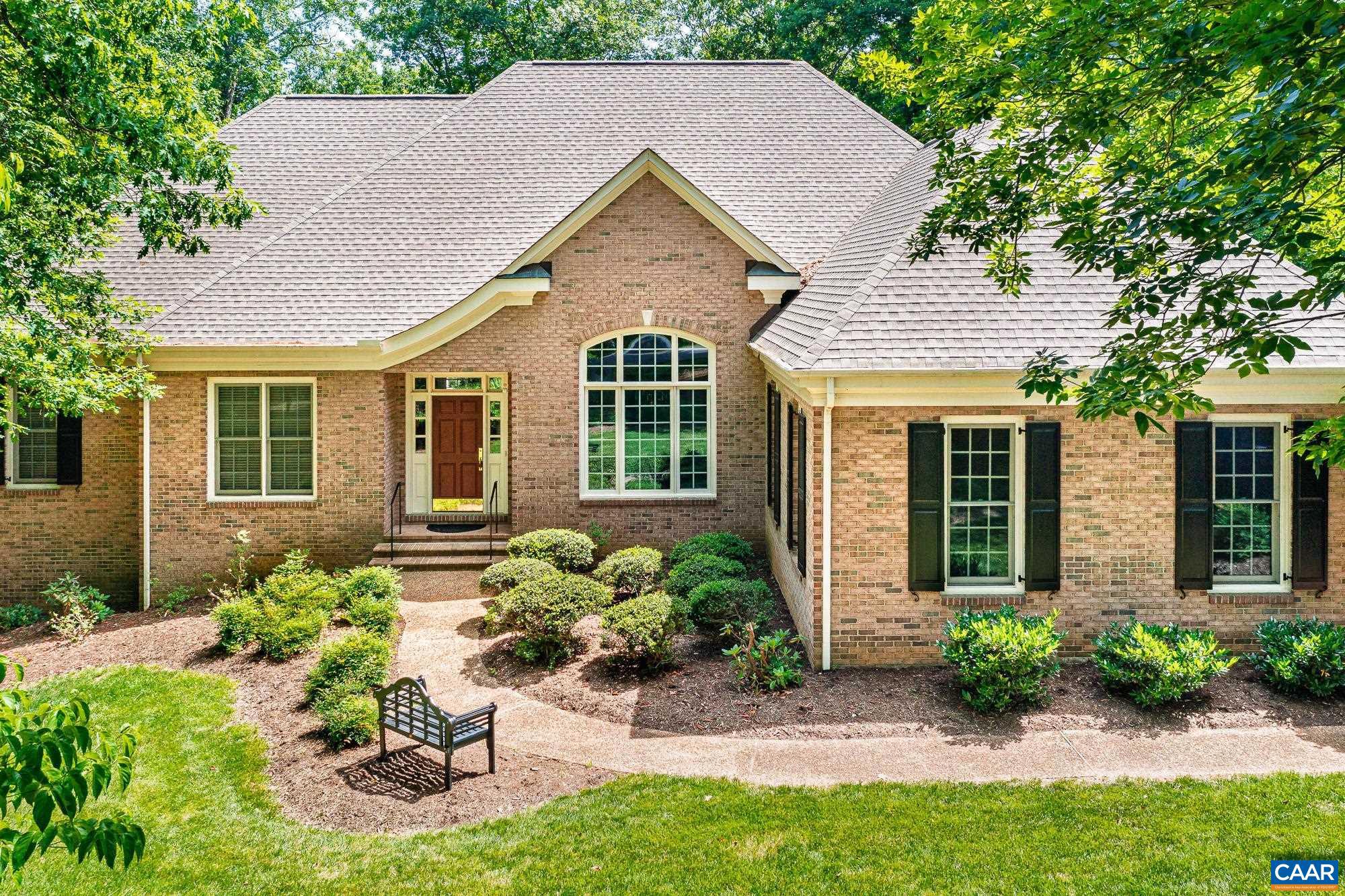 Welcome to 3225 Prestwick Place in Glenmore.  One of the nicest streets in the Glenmore neighborhood - beautiful topography, views, and an easy walk to The Club at Glenmore.  This all brick custom home is in impeccable condition and allows for wonderful one level living.  Featuring 4 bedrooms, 3.5 baths and just over 4,000 finished square feet, plus a 3 car garage.  The main living space is all on the main floor - beautiful living room. dining room, spacious kitchen and a comfortable family room or "keeping room".  The Southern exposure allows the owners to enjoy beautiful views including the magnificent sunsets as well enjoy the sun filled living spaces through out the day.  The Terrace level provides comfortable living space including the 4th bedroom and the 3rd full bathroom and plenty of additional space for hobbies, personal interest, and / or recreational space.  Beautiful wooded homesite with loads of privacy and serenity.,Solid Surface Counter,White Cabinets,Fireplace in Family Room,Fireplace in Living Room,Fireplace in Rec Room