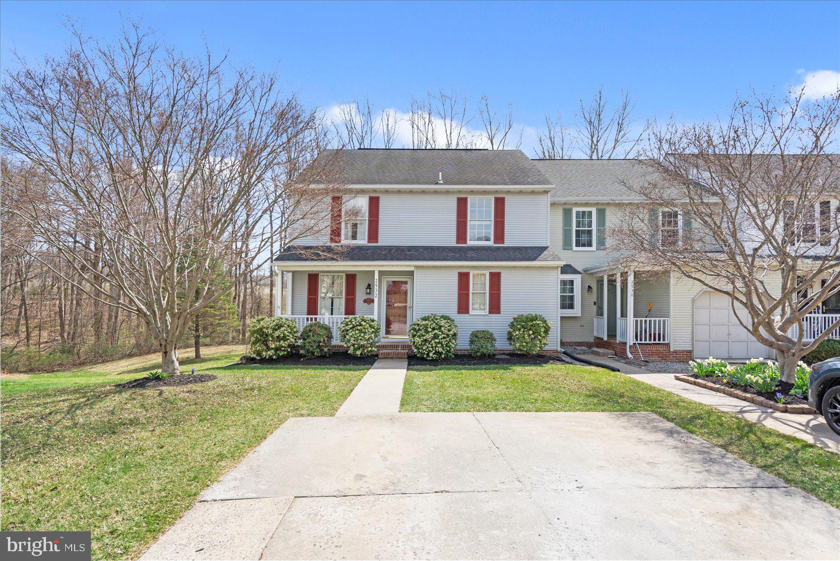 **COMING APRIL 3**Rarely available 28’ wide end-unit townhome in the picturesque community of The Cedars.*
Arguably the best location in the neighborhood, this home sits at the end of a cul-de-sac, with back and side yard adjoining common space, for a private, spacious outdoor feel. The community features just 44 homes on 22 acres.  There's a private 2-car parking pad, and ample overflow parking.  Bonus - the HOA takes care of lawn maintenance!

The open floor plan is ideal for entertaining, featuring a large kitchen island and hardwood flooring, which opens to a large deck overlooking wooded views.  Separate private office on main level is a must have for today's families.  

There's plenty of space to spread out, with a finished rec room, additional bonus room, storage/workshop space, and half bath in the lower level.  An atrium door provides natural lighting with a walk-out to a private patio.  

Don't miss out on this townhome - as end units with spacious yard and front porches are hard to find!