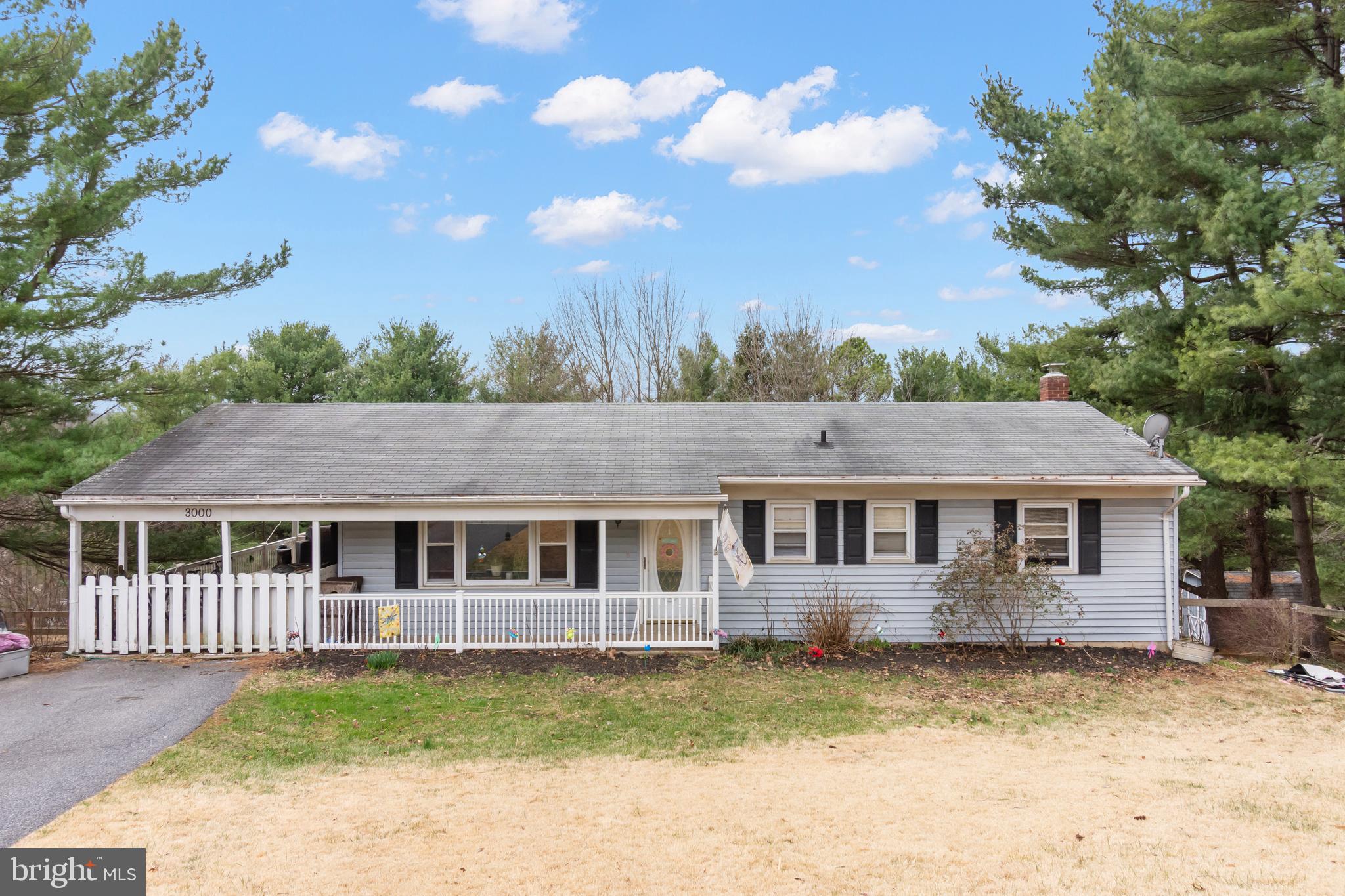 DREAM BIG - in this charming rancher nestled at the end of a secluded cul-de-sac.

This well-maintained 4-bedroom, 2-bath home offers comfort, style and value.  
There are 3-bedrooms are located on the main level; with the primary suite offering a private bath with a walk-in shower.

Right off the eat-in kitchen - enjoy the expansive deck - perfect for outdoor entertaining, crab feasts and summer BBQs.  Outside, enjoy the large yard complete with a play set.

The basement provides significant versatility with a theater room, a utility and laundry area, ample storage, and a fourth bedroom that could serve as a dedicated home office.

While the house retains much of its original character, it has received several updates including new well pump 92026) and water heater ( 2025).   The house presents a fantastic opportunity for a buyer to renovate at their own pace. 
It is a wonderful chance to create your dream home in Hampstead's country setting.