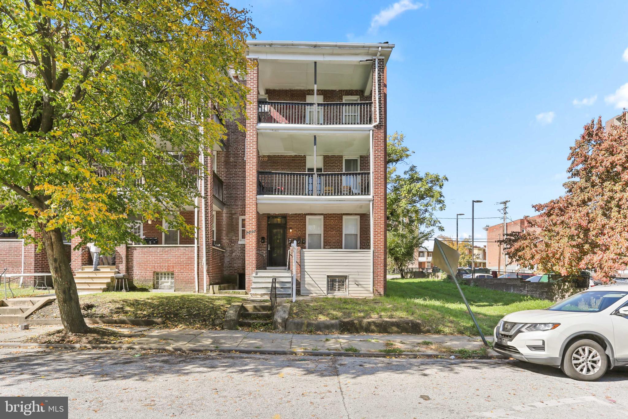 Rarely Available, 3-unit end of group property in Reservoir Hill. This 3,600 square foot tri-plex has (2) two-bedroom, one-bathroom updated units and (1) three-bedroom, one-bathroom update unit. All units are vacant, making it perfect for a live-in investor or someone with a portfolio of multi-family homes ready to fill the units. The vacant lot next to the property is owned by the City and is available for purchase by an owner occupant, with potential to make it a 4-unit or duplex. Close proximity to MICA, The Baltimore Zoo, Druid Hill Park, Druid Lake, many restaurants and coffee shops, I-83, I-695, and much, much more. Ask us about our 2-1 buy down financing options and schedule your showing today!