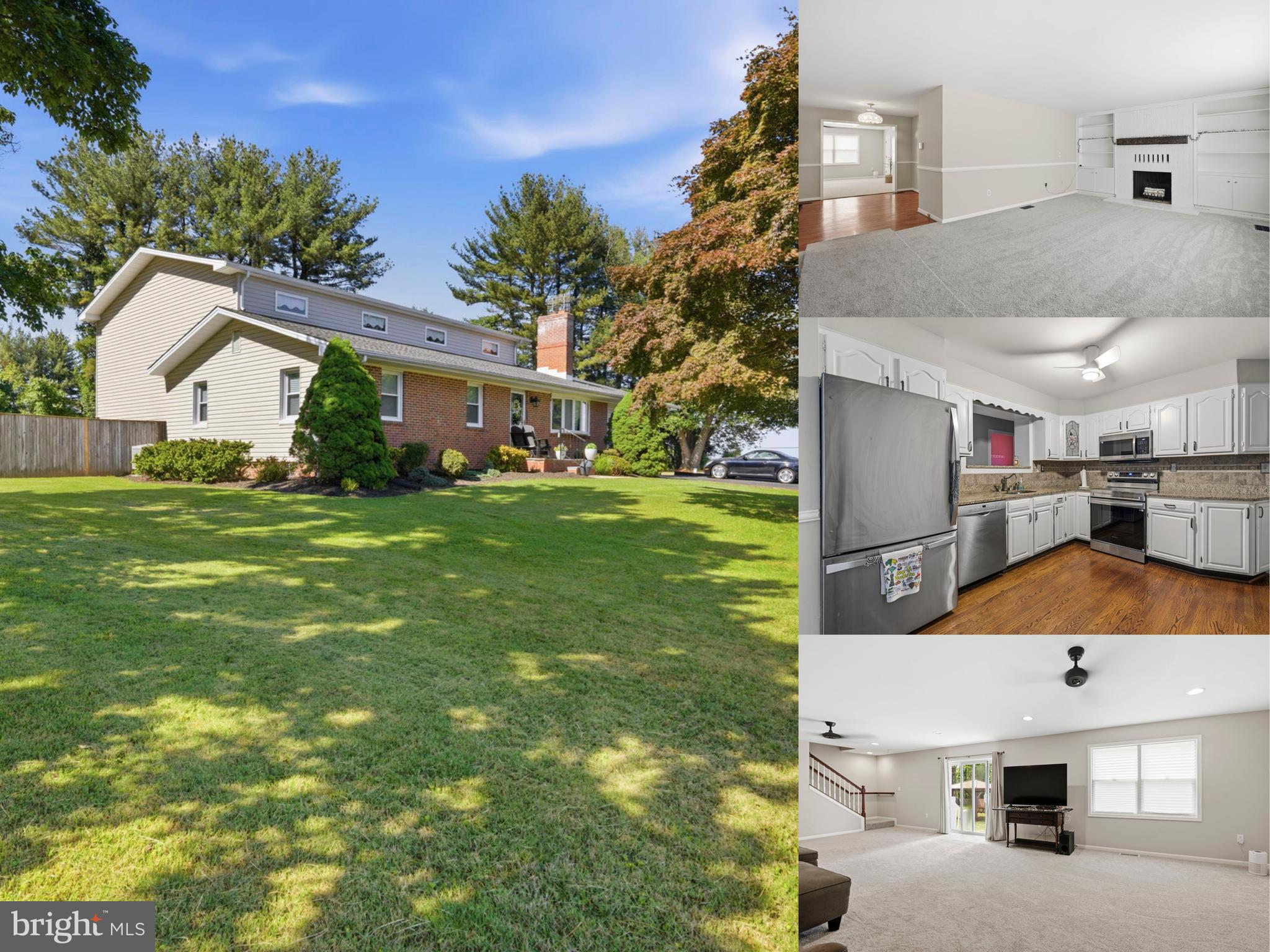 Spacious Contemporary on 1.32 Acres with Pool and fully fenced back yard overlooking the beautiful rolling hills of rural Fallston! Tucked away on over an acre in sought-after Fallston. The original home was built in 1971 and the rear addition along with the second floor addition was completed in 2012 and features 4-bedroom, 3.5-baths offering over 4,000 square feet of living space across three finished levels. Inside, you'll find a flowing layout with two bedrooms on the main level and two more upstairs—each with its own full bath. The partially finished lower level features walkout access, great for additional living or recreation space. A brick wood-burning fireplace adds cozy charm, while the large asphalt driveway and front-entry garage provide ample parking. Step outside to enjoy your private above-ground pool and expansive yard—perfect for summer entertaining. This unique home blends space, function, and outdoor fun.