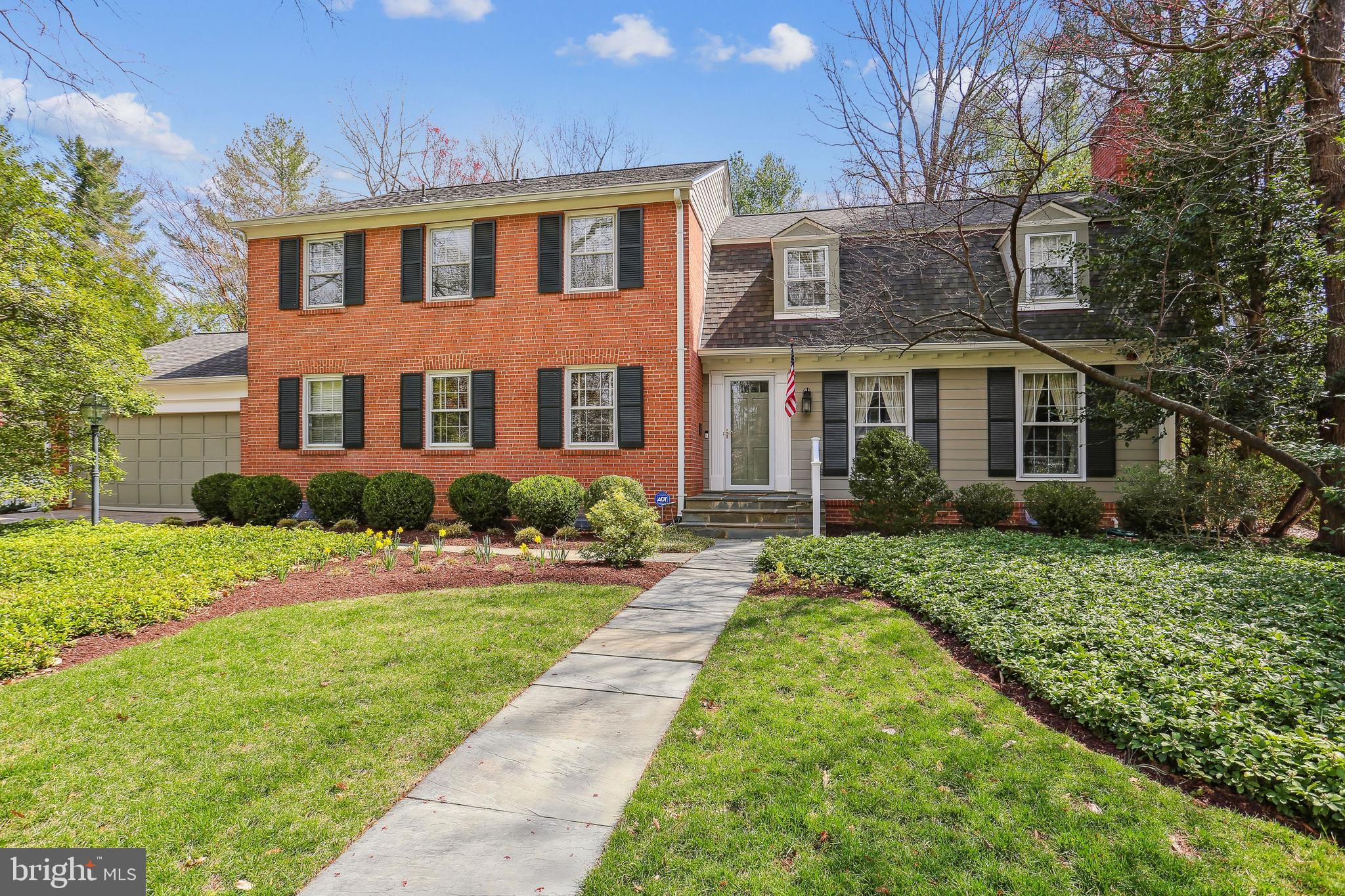 This impeccably maintained colonial brick home exudes charm and elegance, located in the desirable River Falls community. It boasts a traditional floor plan, seamlessly blending classic details with modern updates.
Upon entering, you'll be greeted by gleaming hardwood floors that flow throughout the main living areas and upper level. The first floor features spacious and inviting living spaces, including a formal living room with a cozy wood-burning fireplace, a dining room perfect for large gatherings, a spacious family room with a wet-bar and fireplace, and a beautifully renovated kitchen.
The gourmet kitchen is a standout, showcasing top-of-the-line stainless steel appliances, soft-close wood cabinets and drawers, and stunning quartz countertops illuminated by warm under-cabinet lighting. The breakfast area impresses with vaulted, beamed ceilings, skylights, and a custom Palladian window offering breathtaking views of the spectacular private garden. Adjacent to the kitchen, the family room includes a second fireplace and built-in shelving, with dual access to the deck from both the breakfast area and family room.
Additionally, the first floor is complete with a private office/study featuring built-in shelving and cabinets, a mudroom/laundry room leading directly to the attached two-car garage, and a powder room for guests.
The upper level offers five generously sized bedrooms, including two with en-suite bathrooms. The very private primary bedroom suite features a recently renovated spa-like bathroom and four spacious closets. A third full bathroom is also located on this level.
The pristine, full unfinished lower level provides endless customization opportunities and is already equipped with heating and air conditioning.
The professionally landscaped yard is adorned with over 100 daffodil bulbs, a large deck, patio, gazing ball, bench, barbecue area, planting spaces, and a flat play area—all perfect for entertaining or relaxing.
This home is ideally situated in the heart of River Falls a super short distance to the community swimming pool, tennis courts, basketball courts, playground, and clubhouse.
Meticulously maintained by its original owner, this home has seen numerous updates, including the roof, HVAC, hot water heater, and electric panel with heavy-duty surge protection (all replaced in 2019), custom kitchen windows (2019), skylights (2024), primary bathroom renovation (2024), and the addition of an ultraviolet light air purifier (2023). It is the River Falls home you have been waiting for!