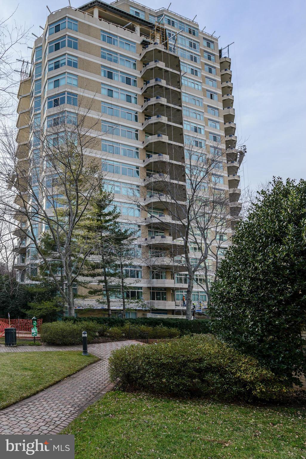 Sought after PENTHOUSE unit with UNIQUE EXPANSIVE BALCONY spanning owner's suite all the way around to the kitchen.  Kitchen and owner's bath updated in 2011. Building 2 has remodeled lobby, hvac coverage in hoa, staff on duty for valet, bring up groceries etc with no tipping policy.  Large storage area and TWO parking spaces.  Two bedrooms located either end of floor plan for privacy.