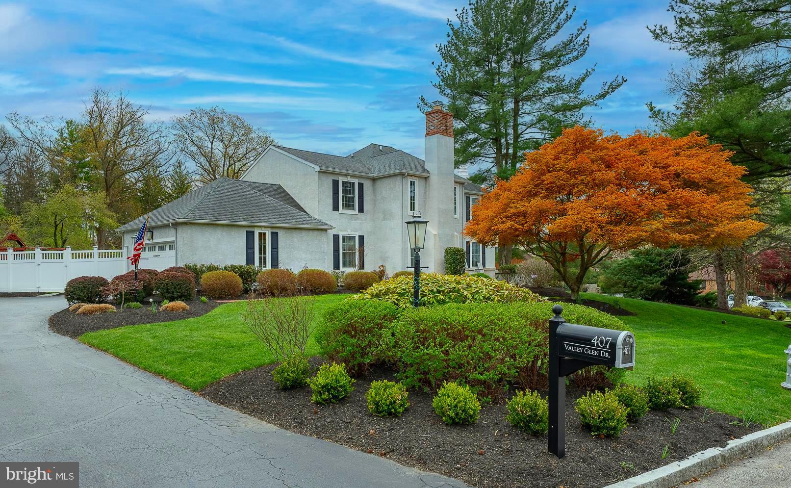 Welcome to this exceptional home in the highly sought-after Fox Field community in Bryn Mawr, perfectly situated on a quiet cul-de-sac and offering the ideal blend of elegance, comfort, and modern living. This beautifully maintained 4-bedroom, 3 full and 2 half bath residence with over 3,600 Sq ft is designed for both everyday living and effortless entertaining. A classic center hall entry welcomes you into formal living room and dining room featuring hardwood floors and wainscoting, perfect for elegant gatherings both intimate and grand. The heart of the home is the spacious open-concept kitchen and family room, highlighted by a cozy wood-burning fireplace. The chef’s kitchen boasts white cabinetry, a large island with prep sink, granite countertops, stainless steel appliances, and a bright breakfast area with sliding doors leading to a Trex deck with a fully retractable awning overlooking the meticulously manicured grounds. Just off the kitchen, a functional mudroom with built-in cubbies, a convenient half bath, and direct access to the backyard enhances everyday living. A private office or flex space offers the perfect work-from-home setup. Upstairs, the expansive primary suite features a large outfitted walk-in closet and a luxurious ensuite bath complete with a double vanity, separate makeup vanity, jetted soaking tub, and oversized walk-in shower. A second bedroom includes its own walk-in closet and ensuite bath, while two additional generously sized bedrooms share a well-appointed hall bath with double vanity and tub. A convenient second-floor laundry room completes this level. The finished walkout lower level provides incredible versatility with two distinct living areas ideal for a playroom, home gym, or media space, along with a half bath and abundant storage. Additional highlights include a 2-car garage, state of the art security system, and a whole house generator. HVAC systems have all been updated within the past 5 years. Situated on one of the best cul-de-sacs in Fox Fields, this house overlooks acres of open space that cannot be built on. An all-around prime location close to major roadways, shopping, dining, and everything the Main Line has to offer.