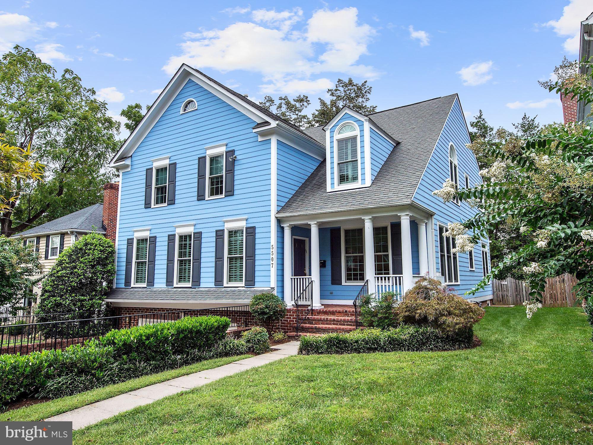 Wonderful 5BR/4.5BA Bethesda Colonial w/ ideal living spaces! Hardwood flooring, 9' ceilings and double crown molding  throughout main level. Updated gourmet kitchen w/ large eat-in area opens to oversized family room w/ fireplace. Main level office, Master suite with vaulted ceilings, fully-finished basement & 2-car garage. Fenced flat & grassy backyard with play space and large patio, ideal for entertaining! Beautifully maintained and incredibly close to NIH, Medical Center Metro, downtown Bethesda & DC!