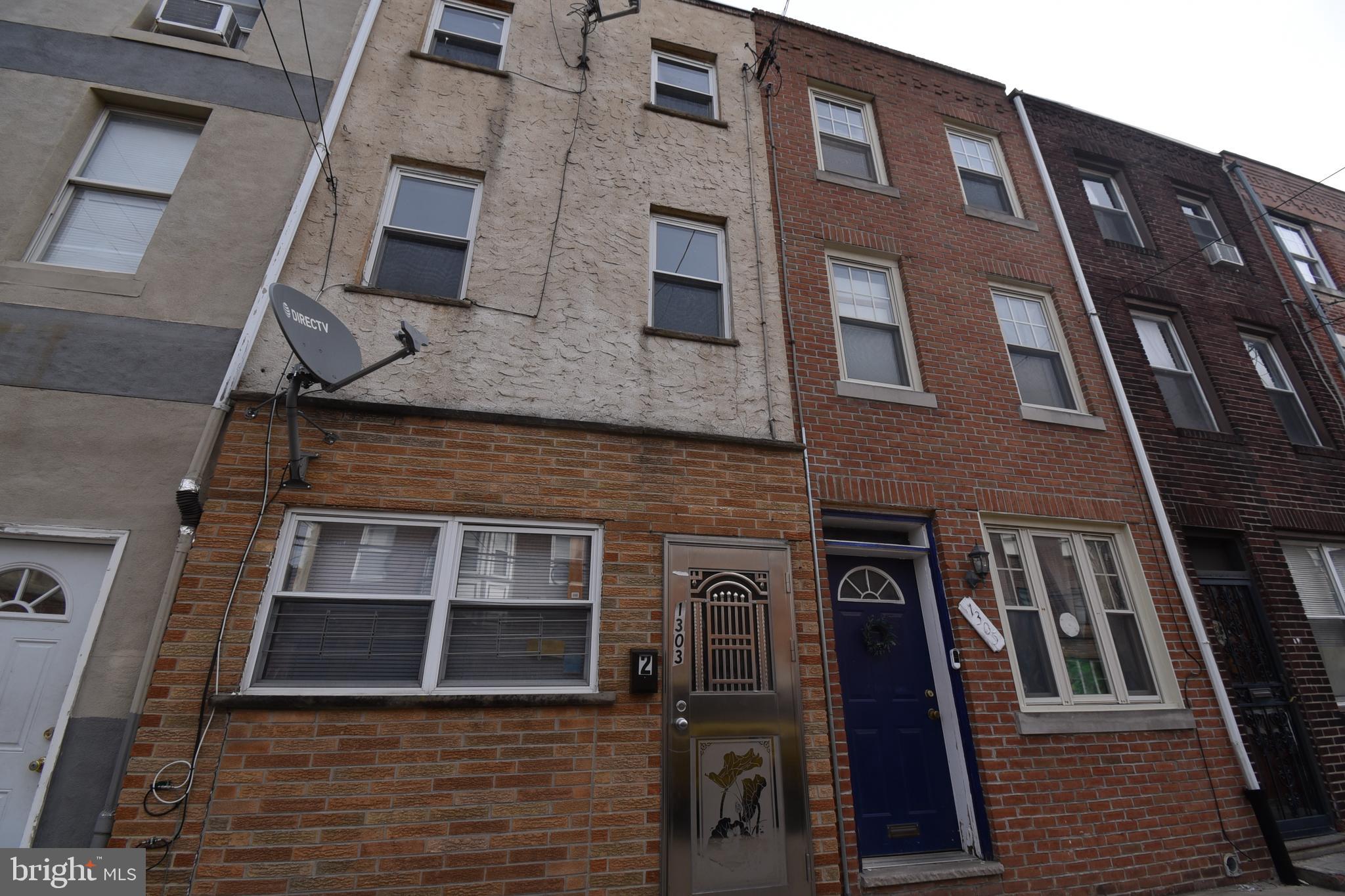 Hard to find duplex in the great East Passayunk Area! Three stories building: First Floor has one-bedroom 0ne bath (1Br/1 Ba) with back yard and basement , second and third floor is a bi-lever 2 Br /2Ba apartment, Nice small deck on the second floor. Separated Utilities, Hardwood floor throughout, good condition, new kitchen and bathroom, currently full occupied, both units are rented by month to month, long term tenants, rent is below the market,