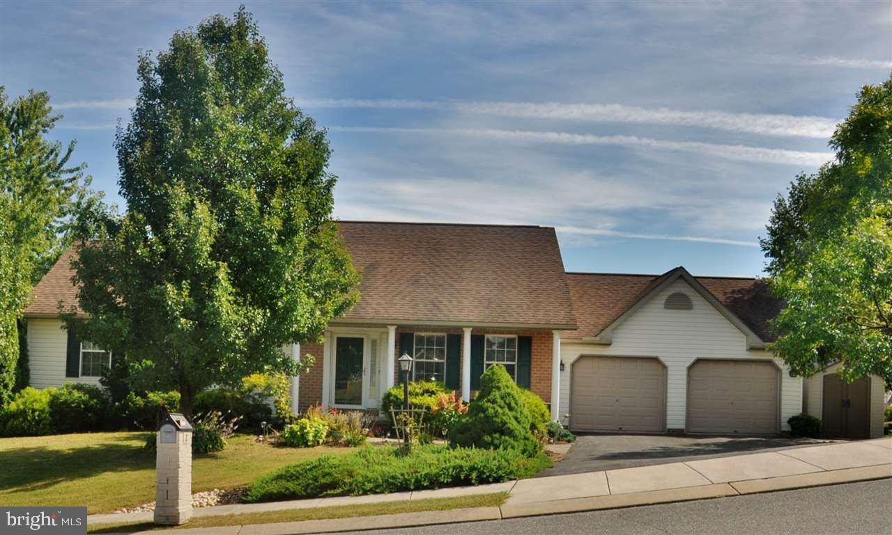 Meticulously maintained rancher situated just over the Mason-Dixon Line in PA!   Upgrades include granite kitchen counters, crown molding, updating lighting, tankless water heater, sub-zero refrigerator, beautiful wood floors, 3 sheds, custom drapes/blinds, built-in fire pit, professional landscaping, lighted flag pole, two heating systems and so much more! Walk to the park!  This is a must see for those looking for a solid, move-in ready home!