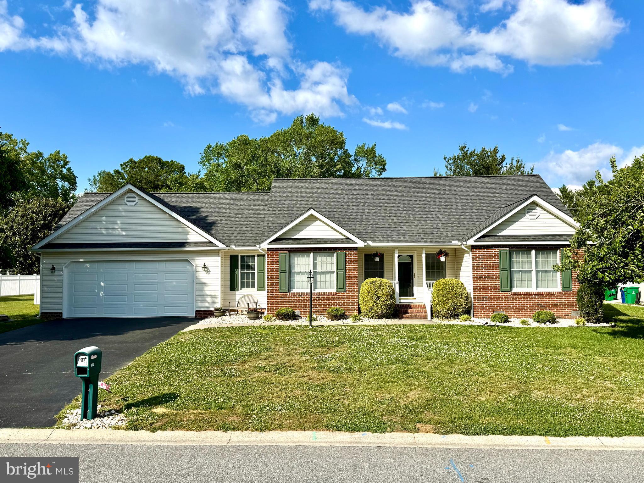 This beautifully maintained single-story home offers comfortable living space and the perfect blend of charm, functionality, and modern updates. Step inside to an impressive oversized living room with soaring vaulted ceilings, creating an inviting space for relaxing or entertaining. The thoughtfully designed layout features a spacious kitchen with abundant cabinetry, an oversized pantry, dedicated laundry room complete with a utility sink, and a generous primary suite complete with an expansive closet offering exceptional storage space. Enjoy peace of mind with a brand-new roof and garage door, both with transferable warranties. Outside, you’ll love the fully fenced backyard, featuring both a deck and patio—perfect for entertaining or simply unwinding after a long day. With its spacious layout, major updates, and incredible outdoor living space, this move-in ready home is truly a must-see!