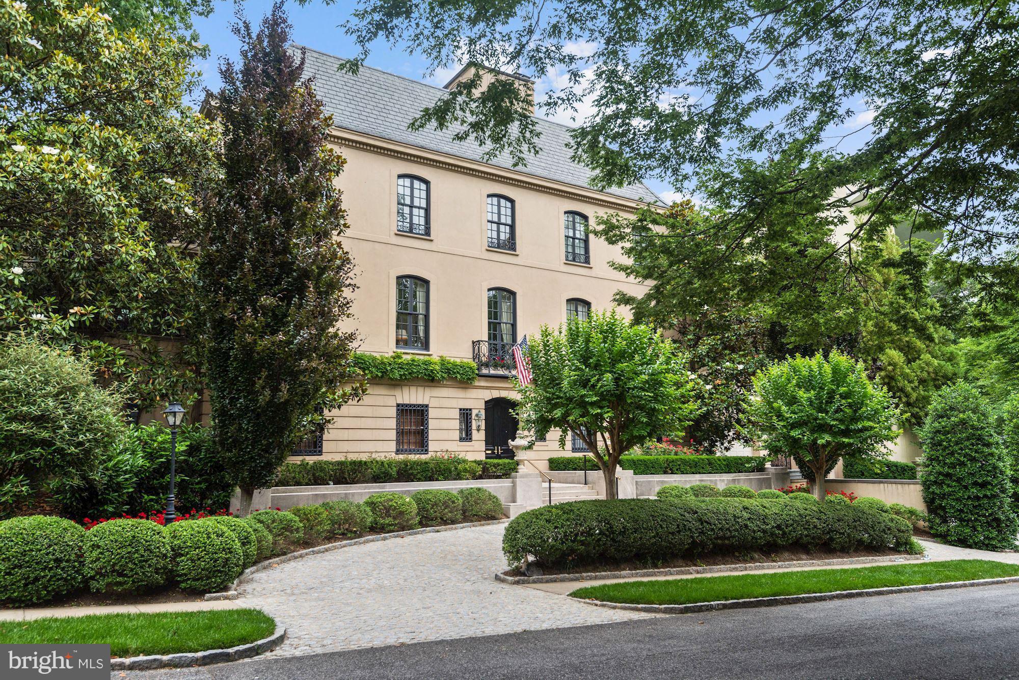 One of the city's most exquisite residences.  Beautiful grounds and terraces including a separate carriage house with apartment.
