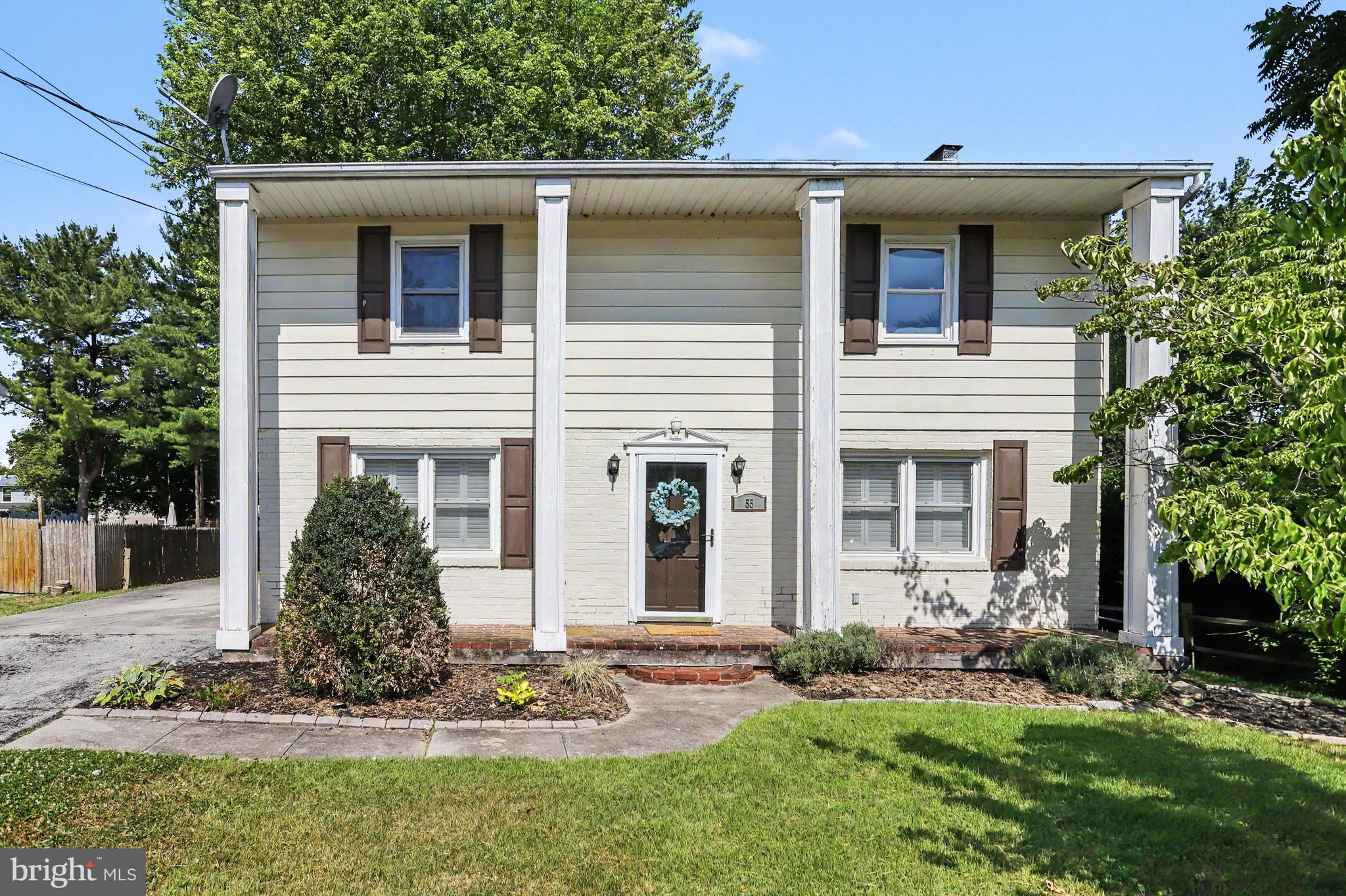 Welcome to 55 Baugher Drive in Hanover! This beautifully maintained 4-bedroom, 1.5-bath home offers over 1,500 square feet of comfortable living space and is perfectly situated in an established neighborhood close to shopping, dining, parks, schools, and major commuter routes. Step inside to beautiful hardwood flooring that flows throughout the main level, creating a warm and timeless feel. The bright and inviting living room features a stunning brick wood-burning fireplace, providing the perfect focal point for relaxing evenings at home. The functional floor plan flows seamlessly into the dining area and kitchen, which offers ample cabinetry and workspace for everyday living and entertaining. Four generously sized bedrooms provide the flexibility for family, guests, or a dedicated home office. Energy-efficient replacement windows and economical natural gas heat provide year-round comfort and efficiency, while the covered rear deck offers the perfect space for outdoor dining, entertaining guests, or simply relaxing while overlooking the spacious backyard. The level yard provides plenty of room for recreation, gardening, or future outdoor enjoyment. Combining timeless character, modern efficiency, and an exceptional location, this move-in ready home is ready for its next owner. Schedule your private showing today and discover everything 55 Baugher Drive has to offer!