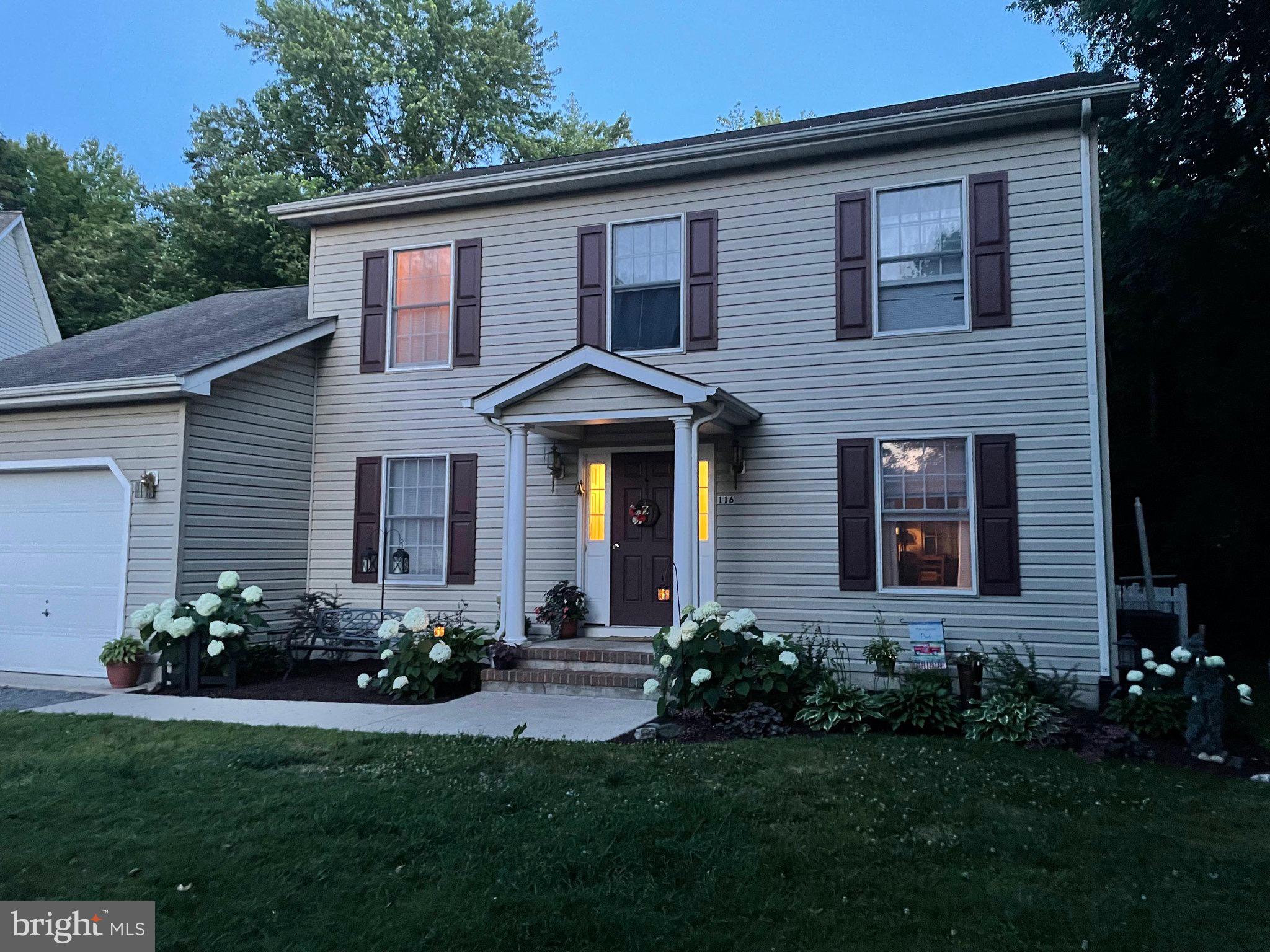 Pride in ownership shows in this 4 bedroom, 2 ½ bathroom, 2,042 sq ft home that sits on just over an acre on a quiet cul-de-sac and within walking distance to Grasonville Elementary School. Nicely landscaped with a deck overlooking the fenced-in backyard where wildlife will entertain you while having your morning coffee. Property extends into the wooded area beyond the picket fence. Open concept living combined with separate dining and family rooms on the first floor.  The second floor provides 4 spacious bedrooms, including a primary suite with bonus room over the garage. All appliances convey. Recently installed wood burning fireplace in 2022 and hot water heater in 2024.  Commutable distance to Baltimore and DC, and minutes from Bay Bridge and Queenstown Outlets.