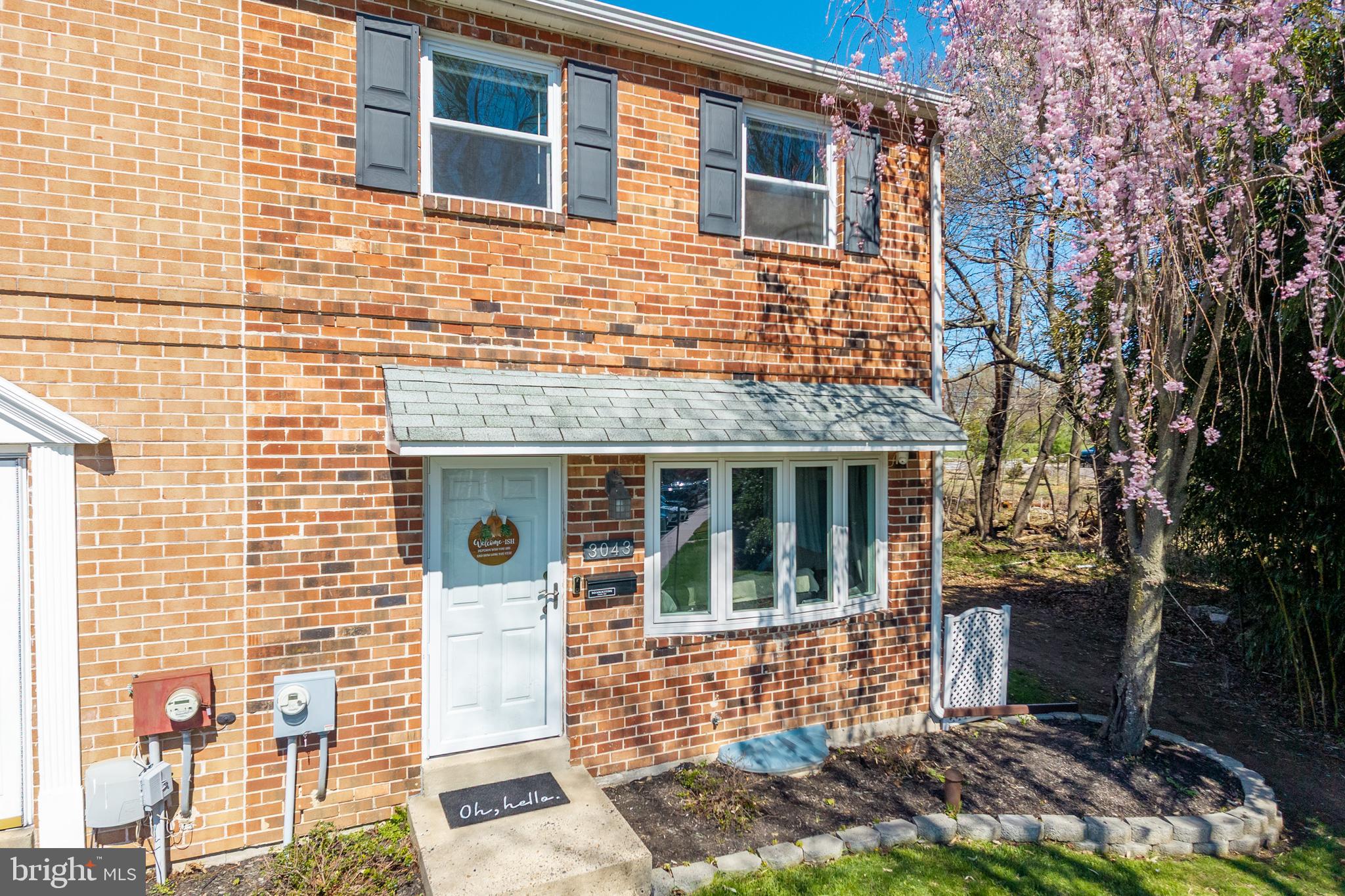 **Back on the market due to the buyer's failure to submit the earnest money deposit** Welcome to 3043 Cardin Place, set on one of the premier lots in the highly sought-after Eagle Stream community within the Methacton School District. Let’s start with the backyard, where this home separates itself, one of the largest fenced yards in the development, offering real space to spread out, entertain, or just enjoy a more private setting, with plenty of open green space for dogs or kids to roam, an upper deck that steps down to a lower patio, a hot tub that stays, a shed for extra storage, and Bilco doors providing direct access to the basement. Out front, the brick end-unit gives the home a strong presence along with added privacy. Inside, the family room welcomes you with a four-window bay that brings in great natural light, with a coat closet just off the entry and a cast-iron railing leading upstairs. The kitchen is clean with white cabinetry, black hardware, stainless steel appliances, and a subway tile backsplash with contrasting grout, plus a window over the sink facing the side yard and plenty of usable counter space. The kitchen connects directly to the dining area, which opens to the deck and backyard, while the main level also includes a powder room and consistent flooring throughout to tie everything together. Upstairs offers three bedrooms, including a spacious primary suite with its own full bathroom, along with a second full hall bath and pull-down attic access for easy, practical storage. The finished basement is a true extension of the home with beadboard walls, recessed lighting, and a wet bar, creating a flexible space for game days, a home gym, or additional living, along with a separate, generously sized laundry room that keeps everything organized and out of sight. Move-in ready with a standout lot, a smart layout, and the kind of space that is hard to find in this community.