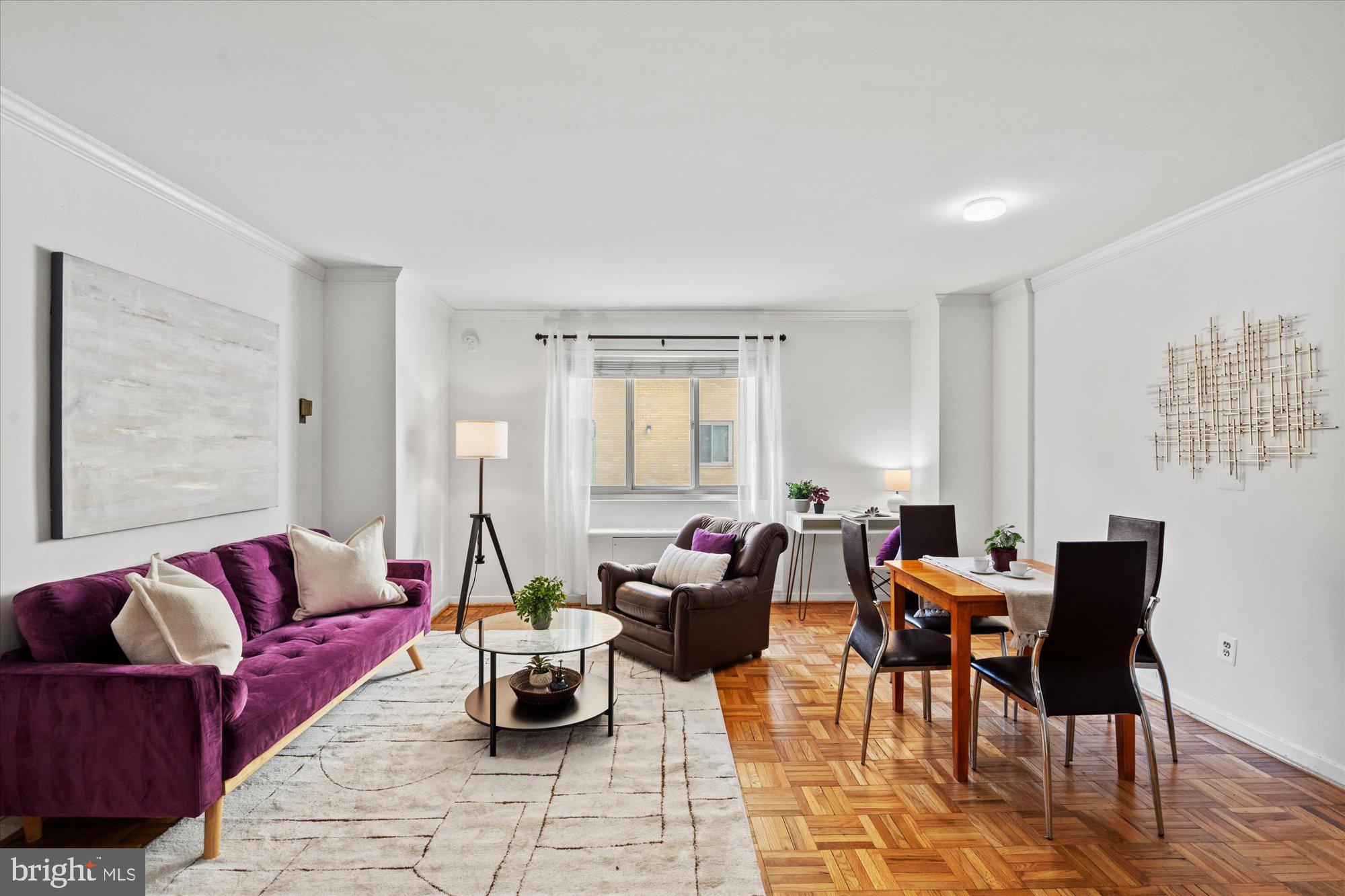 Seller is motivated!!! Discover the perfect blend of comfort and convenience at 4600 Connecticut Ave NW, Unit 215. This spacious one-bedroom, one-bathroom condo spans just over 600 square feet and is ideally situated near popular dining spots, shopping, and the Metro, making city life effortless. Enjoy the timeless beauty of parquet flooring, abundant natural light, and thoughtfully designed living spaces that offer both comfort and style. This property goes above and beyond with amenities, including a stunning rooftop perfect for relaxation and a large, well-equipped fitness center. This condo truly checks all the boxes for vibrant and convenient city living. Parking is available on a rental basis directly through the building. Service animals and ESAs permitted.