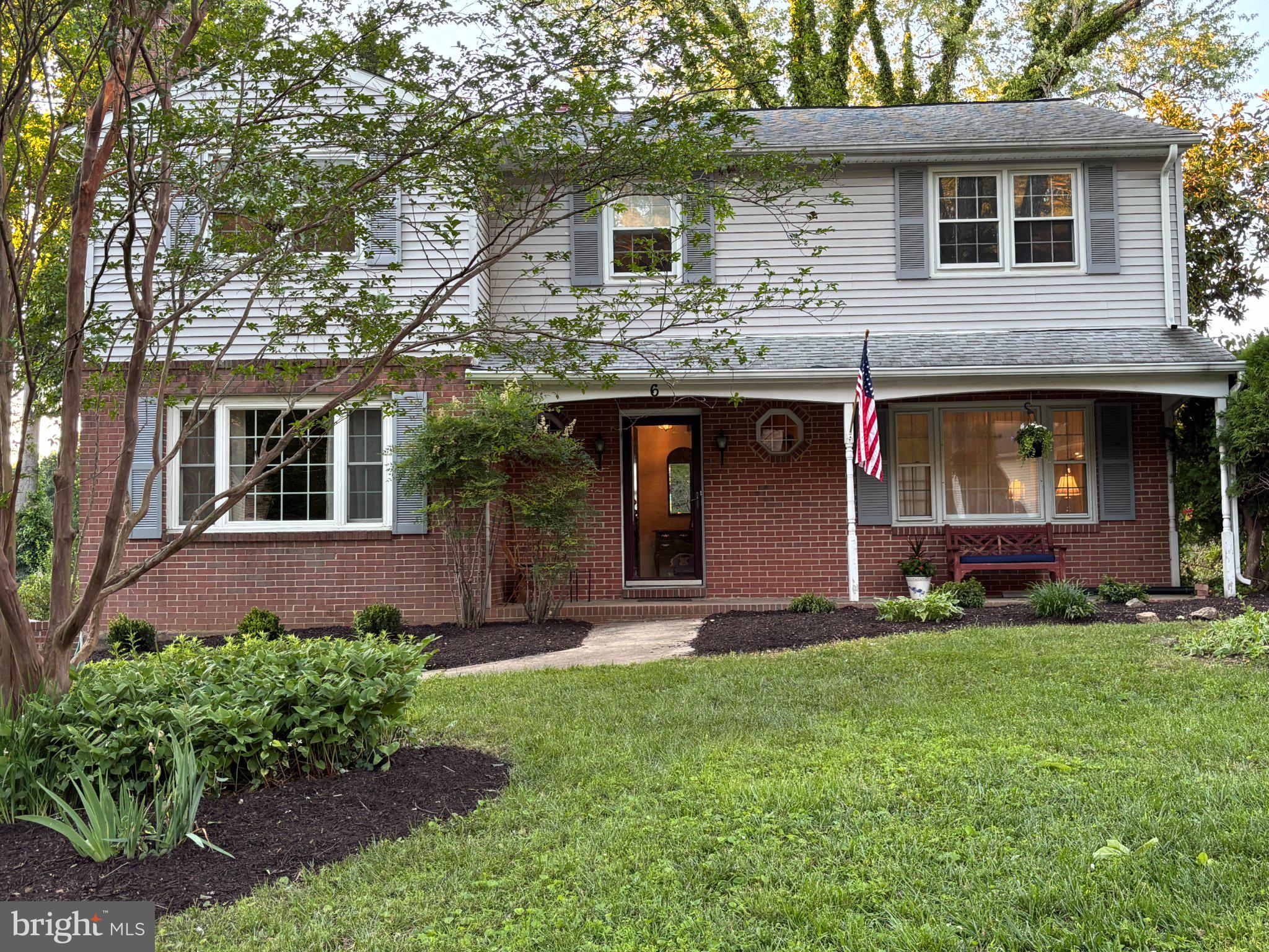 Welcome home to this beautiful and spacious brick-front Colonial nestled on a quiet court in the desirable Springdale community. Situated on a picturesque .20-acre lot, this charming 4-bedroom, 2 full-bath and half-bath home offers timeless appeal, thoughtful updates, and plenty of space for everyday living and entertaining.

Recent improvements include updated bathrooms and kitchen with quartz counters, new appliances, new carpeting, some new flooring, and fresh paint throughout. Gorgeous and gleaming hardwood floors flow throughout much of the home, adding warmth and character.

The inviting family room features exposed beam ceilings and a wood-burning fireplace, creating the perfect setting for cozy evenings. The bright and airy eat-in kitchen with brand new quartz counters offers a lovely view of the backyard, while the formal dining room provides ample space for hosting memorable dinner parties. A generously sized living room is ideal for large gatherings and features elegant French doors leading to the backyard. Each of the upper level bedrooms have ample space and Primary Suite is truly a suite, with plenty of room for a King sized bed and a sitting area with a great sized walk-in closet!

Built in 1968, this well-maintained home offers peace of mind with a roof and gutter guards installed in 2015, along with several replacement windows completed the same year. The unfinished basement provides abundant storage and endless possibilities for future expansion, recreation space, or a workshop.

Springdale residents enjoy a voluntary community association featuring a neighborhood pool and a variety of family-friendly activities. Surrounded by mature trees and abundant wildlife, this established community is known for its welcoming atmosphere and highly rated schools. Conveniently located close to shopping, dining, parks, and commuter routes, this home truly offers the perfect blend of tranquility and convenience.