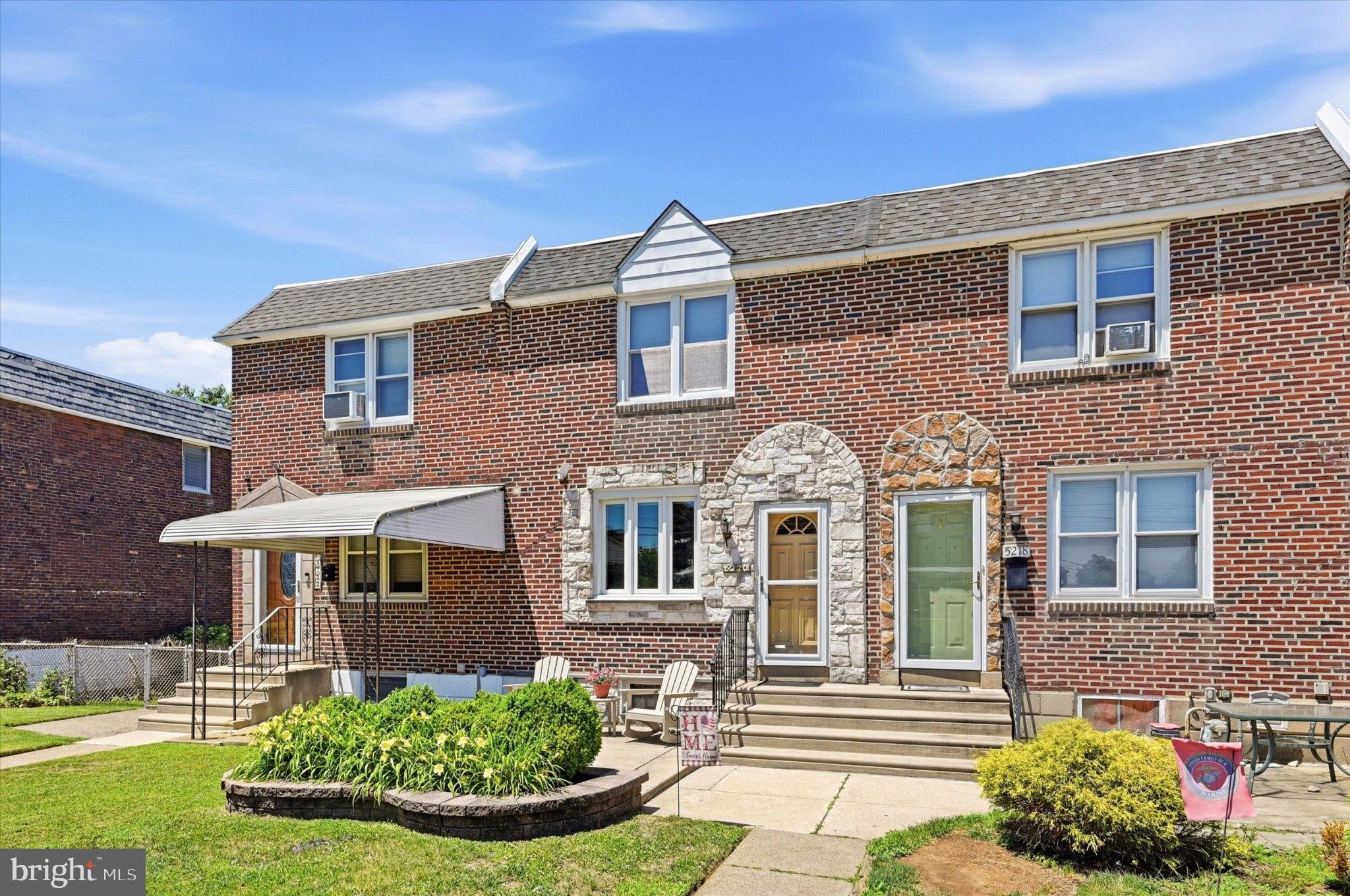 Welcome to this loved red brick row in Westbrook Park! From top to bottom, this incredibly maintained home is spotless and beautifully finished. Walking up, you'll notice the front garden that sits before the patio, as well as the stone work trimming the windows and front foundation wall. Stepping inside you'll notice the beautifully kept carpeting and wood floors along with details including build-in shelving below the steps and custom millwork in the dining room. The first floor includes a large living room with Anderson bay window, a formal dining room with sliders out to a composite, raised rear deck with vinyl rails, and an open kitchen with solid cherry wood cabinetry, stone countertops, stainless steel appliances (gas stove & microwave), and room for a breakfast table. Stairs off the living room lead down to a full finished basement that offers further entertaining space along with an area for a home office, a 1/2 bath, a laundry closet with washer and dryer and a utility closet. The exit out the back of the basement opens under the raised deck with 1 car parking, as well as, a large shed across the common alleyway for extra storage. Heading to the second floor you'll find 3 nice size bedrooms including a primary with 2 closets. Further, you'll find a full hall bath with skylight, tub and tile surround and a hall linen closet. Other great features include central air, gas appliances, and replacement windows throughout. Located in the middle of Westbrook Park, this home is walkable to parks, schools, restaurants and shopping. Also, this is right around the corner from the new Clifton Heights Middle School (currently being built). Don't miss your opportunity to move right in to this beautiful home!