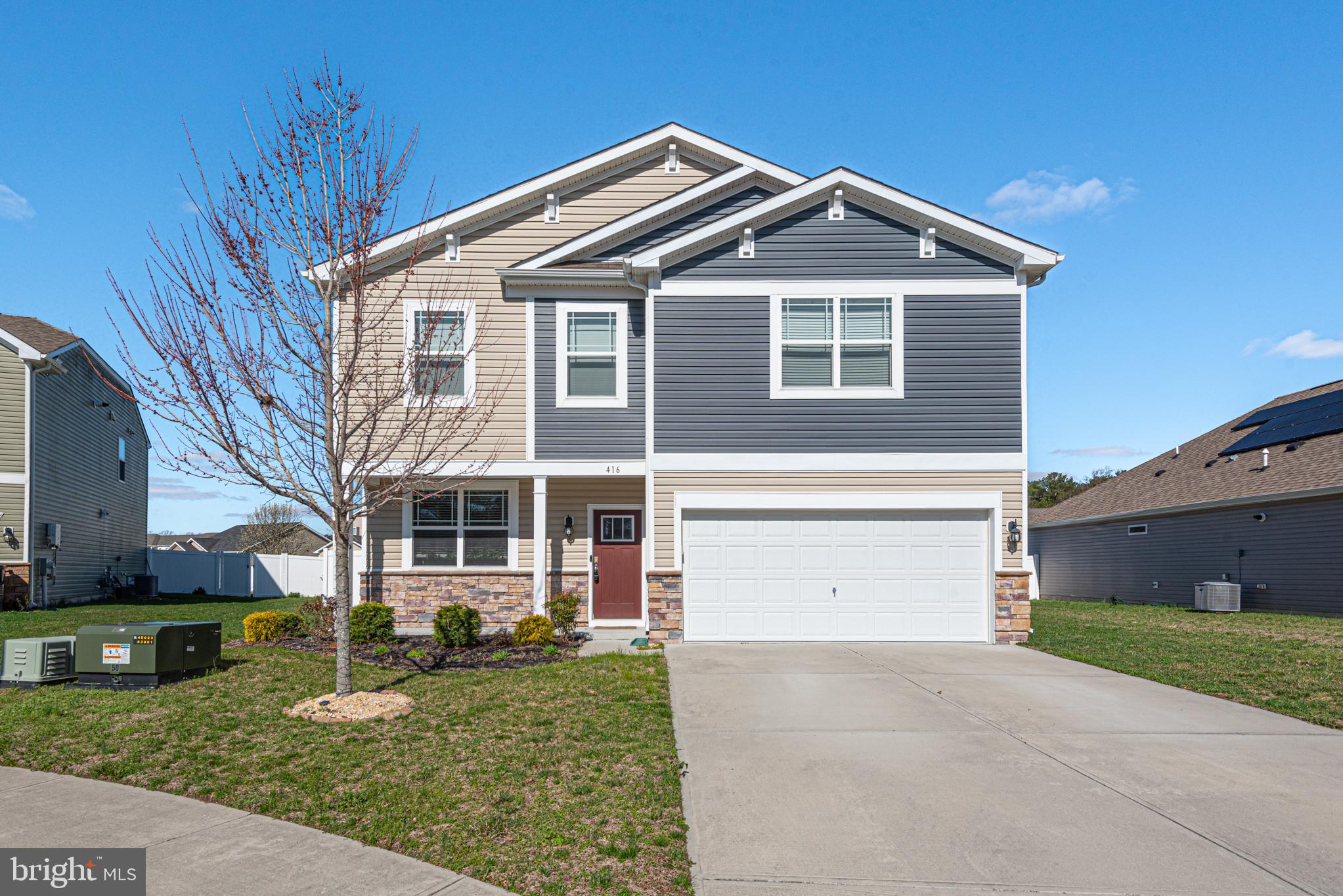 Located in the desirable Hunter’s Crest community, this beautifully maintained home, built in 2020, offers 3 bedrooms, a loft that could be used as a 4th bedroom, 2.5 bathrooms, and a flexible layout designed for modern living.
Upon entering the home, you’ll find a versatile front room that can easily serve as a home office, reading room, sitting area, or creative space. The main level features luxury vinyl plank flooring, creating a warm and cohesive flow throughout the living areas.
The open-concept kitchen is perfect for both everyday living and entertaining, offering stainless steel appliances, a gas range, recessed lighting, a spacious corner pantry, and a center island that overlooks the breakfast area and family room.  A convenient half bath is located on the main floor for guests.
Upstairs, the primary suite provides a comfortable retreat with a large bathroom featuring dual sinks, a walk-in shower, linen storage, a dressing area, and a private water closet. Two additional bedrooms are generously sized and filled with natural light. A loft area offers extra living space and could easily function as a fourth bedroom, office, or bonus room. The laundry room is conveniently located on the second floor, along with a spacious full bathroom.
Additional features include plantation shutters throughout the home, ample storage, a two-car garage with an opener, a blacktop driveway, paved walkways, and a fenced backyard.
Conveniently located near shopping, restaurants, medical facilities, and Salisbury’s local amenities, this move-in-ready home offers comfort, functionality, and a great location.