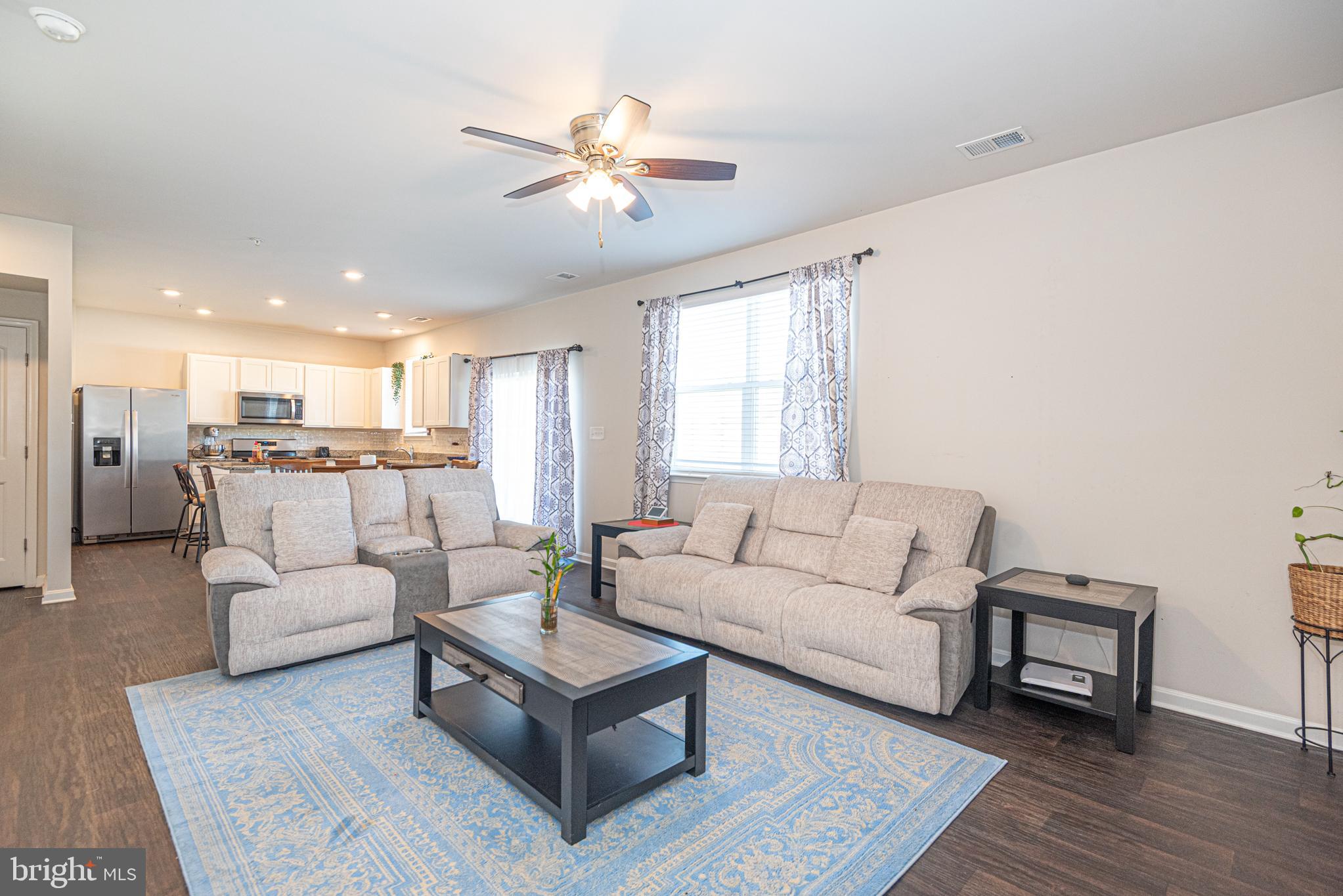 Located in the desirable Hunter’s Crest community, this beautifully maintained home, built in 2020, offers 3 bedrooms, a loft that could be used as a 4th bedroom, 2.5 bathrooms, and a flexible layout designed for modern living.
Upon entering the home, you’ll find a versatile front room that can easily serve as a home office, reading room, sitting area, or creative space. The main level features luxury vinyl plank flooring, creating a warm and cohesive flow throughout the living areas.
The open-concept kitchen is perfect for both everyday living and entertaining, offering stainless steel appliances, a gas range, recessed lighting, a spacious corner pantry, and a center island that overlooks the breakfast area and family room.  A convenient half bath is located on the main floor for guests.
Upstairs, the primary suite provides a comfortable retreat with a large bathroom featuring dual sinks, a walk-in shower, linen storage, a dressing area, and a private water closet. Two additional bedrooms are generously sized and filled with natural light. A loft area offers extra living space and could easily function as a fourth bedroom, office, or bonus room. The laundry room is conveniently located on the second floor, along with a spacious full bathroom.
Additional features include plantation shutters throughout the home, ample storage, a two-car garage with an opener, a blacktop driveway, paved walkways, and a fenced backyard.
Conveniently located near shopping, restaurants, medical facilities, and Salisbury’s local amenities, this move-in-ready home offers comfort, functionality, and a great location.