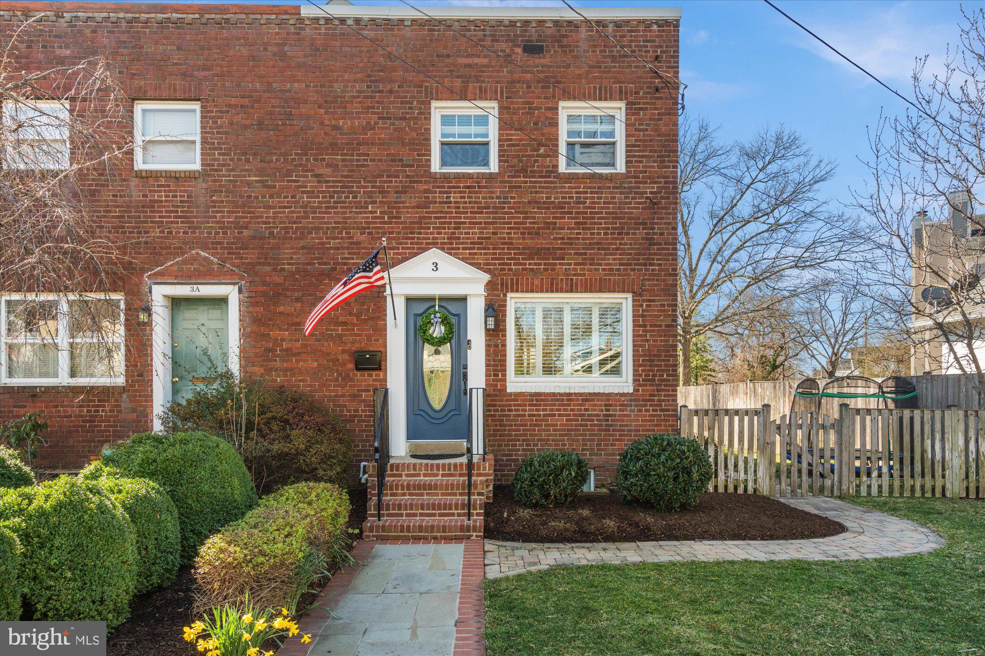 ***OFFER DEADLINE: Offers, if any, are due by 5p on Monday, March 24***This picturesque brick duplex offers the ideal combination of comfort, space and convenience. Enter into the bright, light-filled living room featuring rich hardwood floors and a charming archway, then head into the renovated, open kitchen boasting new appliances (2019) cabinets (2024) with a dining area and walkout to the private deck.  The upper level offers 2 bedrooms and an updated full bathroom (2024) and the lower level offers space perfect for playtime, an office, or overnight guests, with an updated full bathroom and a walkout to outside. Enjoy dinners al fresco on your generous back deck or gather friends for an intimate evening around the built-in fire pit. The professionally landscaped yard with underground sprinklers will make your property the envy of the neighborhood! Located in the heart of Del Ray, this home is located less than 2 blocks to the shops, restaurants and exercise studios on The Avenue!

Full list of upgrades in Documents.