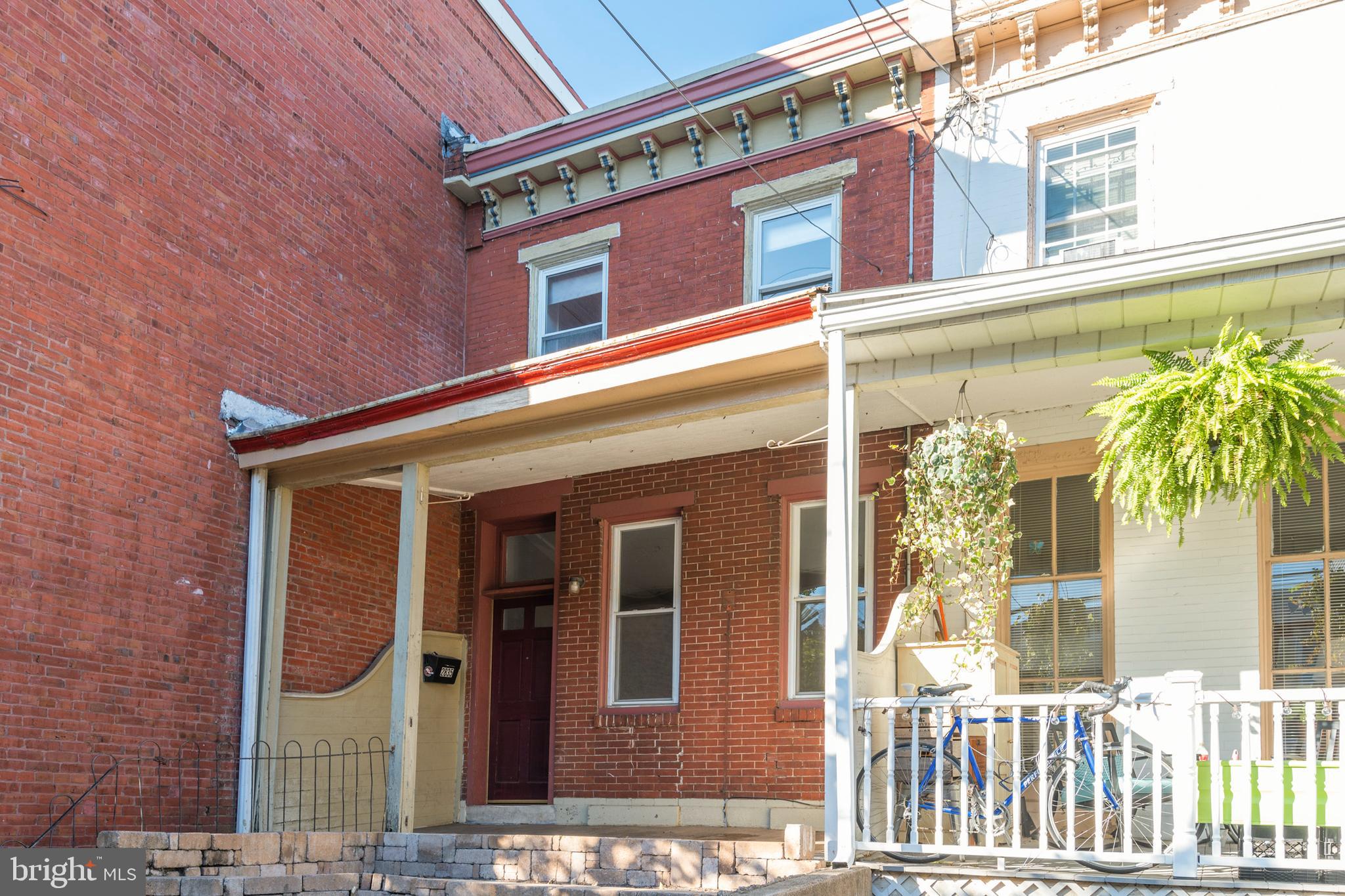 Lovely two bedroom home in terrific Brewerytown neighborhood, bright and charming with original details. Inlaid hardwood floors throughout. First floor kitchen with dining bar, gas stove, garbage disposal. Upstairs two bright bedrooms and a full bathroom. Nice front porch overlooking tree, lined street. Rear red brick patio with access to street (house through street to street). Easy walk to restaurants, cafes, shopping, art museum, Fairmount Park and Kelly Drive. Available early June 2024. No cats, please and no smoking.