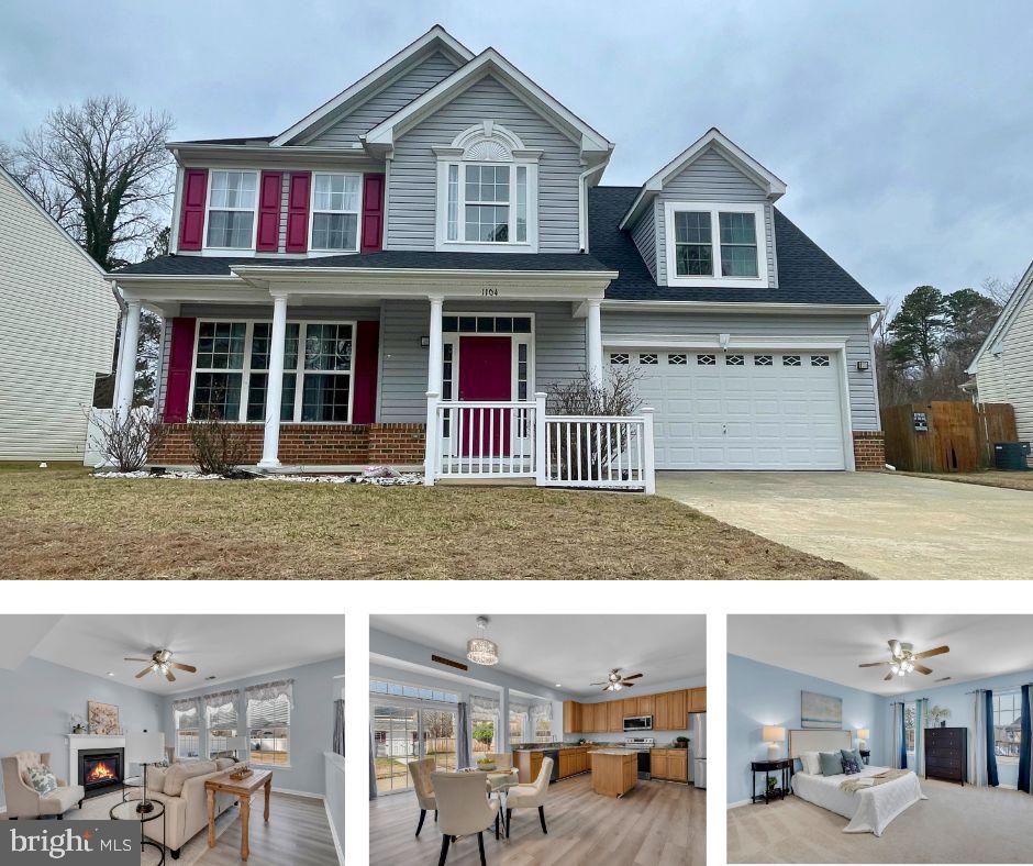 Welcome to 1104 Ruddy Duck Ct! This home located in a cul-de-sac lot in the Mallard Landing community is full of inviting upgrades is ready for you to move right in. You are going to love the curb appeal of this home with a front porch just waiting for your rocking chairs and the oversized 2 car garage has tons of storage. Step inside and you'll fall in love with the NEWer LVP flooring throughout the main floor and neutral paint. The main level is the perfect combination of open while offering some separation with a formal living and dining room. The family room is the perfect place to get cozy with the propane fireplace and opens up to the large eat in kitchen. The kitchen has been updated with gorgeous granite countertops and stainless steel appliances, huge pantry, and an island with storage plus a breakfast bar! There's a half bath plus the laundry room on the main floor. Upstairs you will find 4 generously sized bedrooms, including the primary with walk in closet and en suite with double vanity, soaking tub and walk in shower. Your new backyard is the perfect place to host bbqs on the patio or play a game of catch in the fenced in backyard. Want more storage? No problem, you have a shed as well! Public Sewer & Water. NEWer Roof & HVAC! Don't wait! Schedule your private showing TODAY!