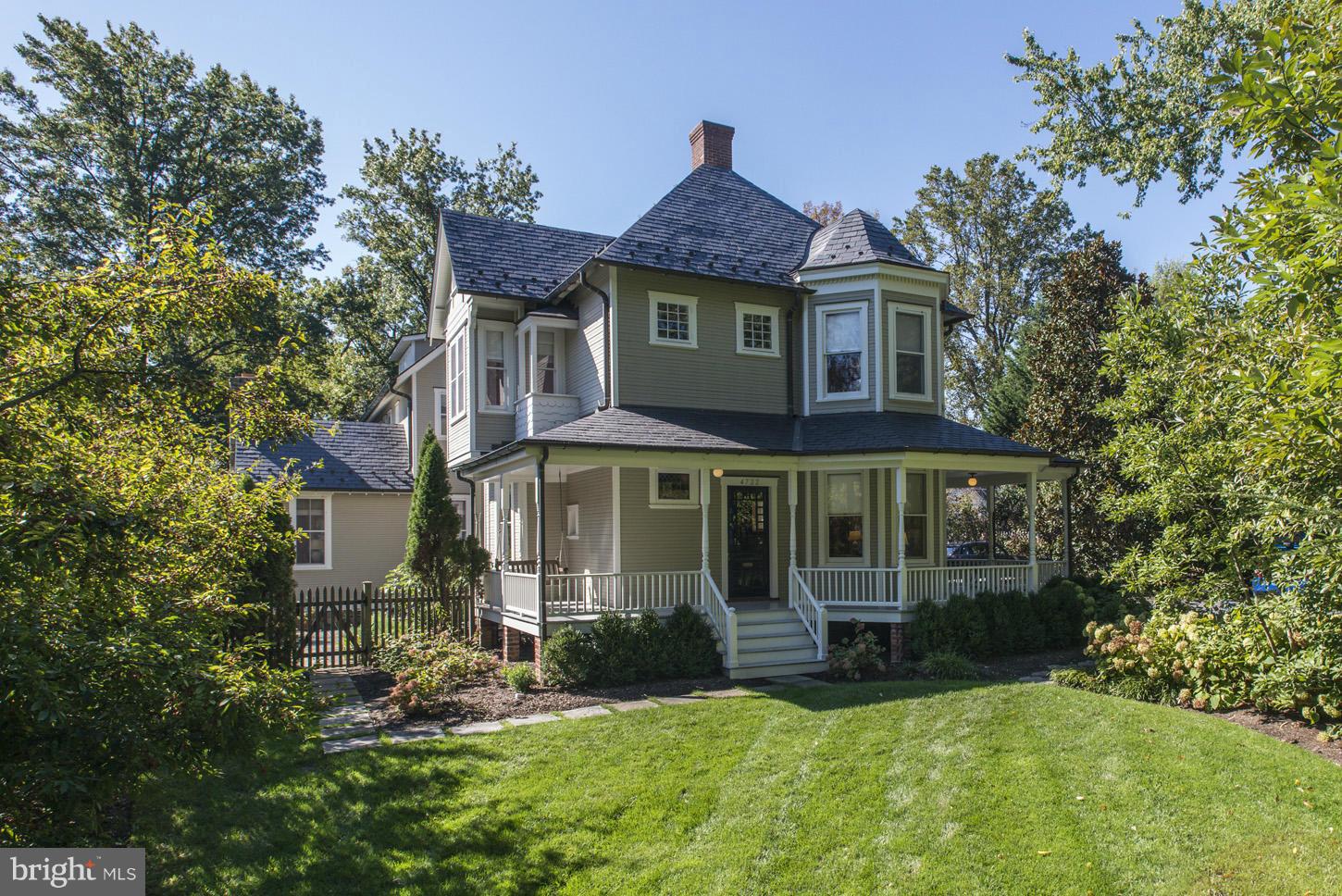 Once-in-a-generation landmark home in heart of Somerset sited on nearly 1-acre.Original 1891 Queen Anne was lovingly restored & expanded under direction of award-winning architect, Anne Decker.Fall in love w/ detailed woodwork, pine floors, high ceilings, open living space, private master suite & porches.Professionally landscaped grounds include heated pool, orchard, veg garden & mature plantings.