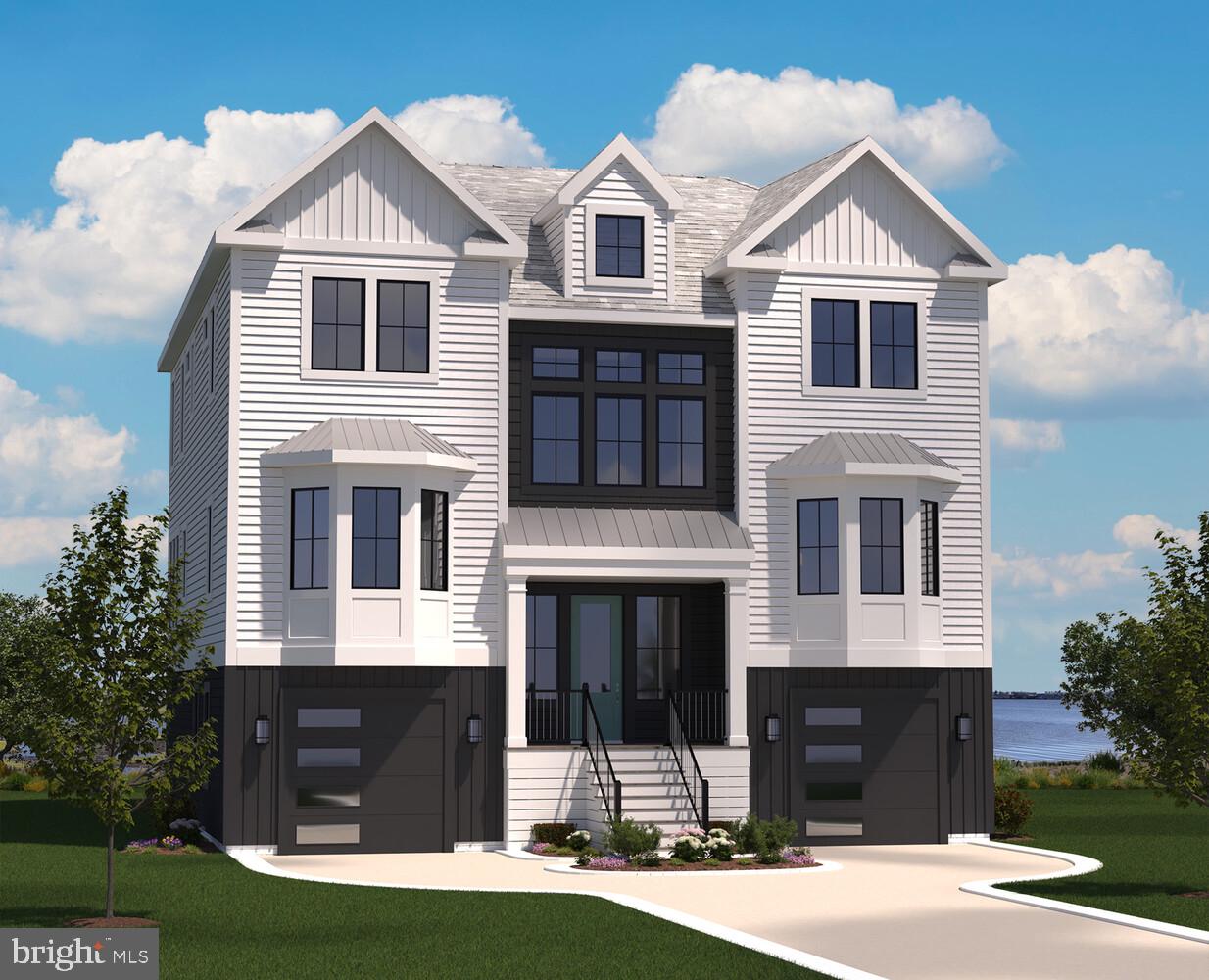 This Baylight floor plan is located in Channel Pointe Enjoy bayfront living and amenities at this new community of 70 single family homes, just 1 mile from the Fenwick Island Beach. The Baylight floor plan is a three-story home to maximize the water views in this stunning location. The first floor consists of a two- car garage and a conditioned storage space with the ability to finish as a recreation room. The open kitchen, dining, and a great room with a fireplace is on the second floor as well a two flex room and a bedroom and bathroom. The third floor of the Baylight floor-plan consists of the owners suite, a loft, and two additional bedrooms