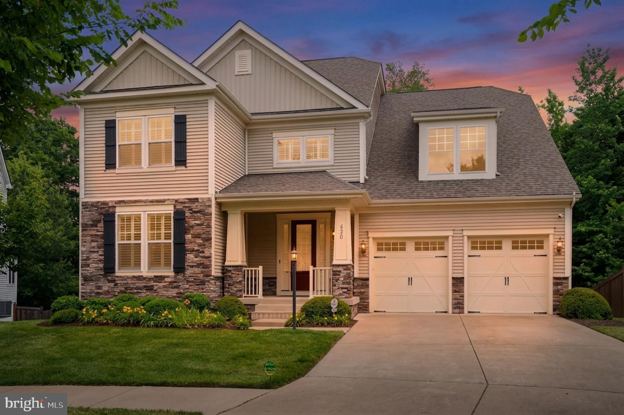 Welcome HOME to 420 Pear Blossom Count in the Premier Master Planned Community of Embrey Mill in North Stafford, Virginia.  This Stanley Martin Home is a Rare Find of Size and Quality with 6 Legal Bedrooms and 5 Full Bathrooms. The Seller is the Original Owner who Upgraded Every Aspect of the Home to Combine Luxury Living and Entertaining Options.  Hi-Lights Include Vector Security System, Designer Finishes Throughout the Gourmet Kitchen, Sound System, Central House Vacuum, Custom Chosen Cabinetry Throughout the Home to Include the Designer Desk Area on the 2nd Level, 4th Floor Loft/Bedroom/Bathroom Has Separate Heating-Cooling System, Hunter Douglas Professionally Installed Wood Blinds and Shutters, and In-Ground Sprinkler System. All Carpeted Areas Have Been Newly Installed and there is a Beautiful Neutral Paint Palette throughout the Entire Home.  There is a Bedroom and Full Bathroom on the Main Level which Gives Options of One Floor Living, Home Office or Playroom.  You Will Feel the Abundant Space in the Home with its 4ft Extension, 2nd Floor Loft, Workstation-Desk Area, Separate Laundry Room, 4 Bedrooms and 4 Full Bathrooms, and the Rare Additional Top Floor Providing an Additional Loft, Bedroom and Full Bathroom, Giving Options for Guests or a Possible Nanny Quarters. The Main Level Gourmet Kitchen Showcases Upgraded Cabinetry, Extended Island, Stainless Steel Appliances to Include a 5 burner Induction Gas Stovetop, Mud Room and Walk-In Pantry.  Aside from the Finished 4393 sq ft of Living Space, the Unfinished Basement Offers an Additional 1856 sq ft for Future Design and Storage. The Home was Built on a Premium Lot Backing to Preserved Wooded Space in the Culdesac.  Residents of Embrey Mill Enjoy Amenities Including Two Pools, Dog Parks, Scenic Walking and Biking trails, Playgrounds and a Cafe for Enjoying a Meal or Drink or Community Events.  420 Blossom Court Offers Easy Access to Quantico, the Pentagon, Shopping and Entertainment, while Living in An Exquisite Home and Neighborhood !