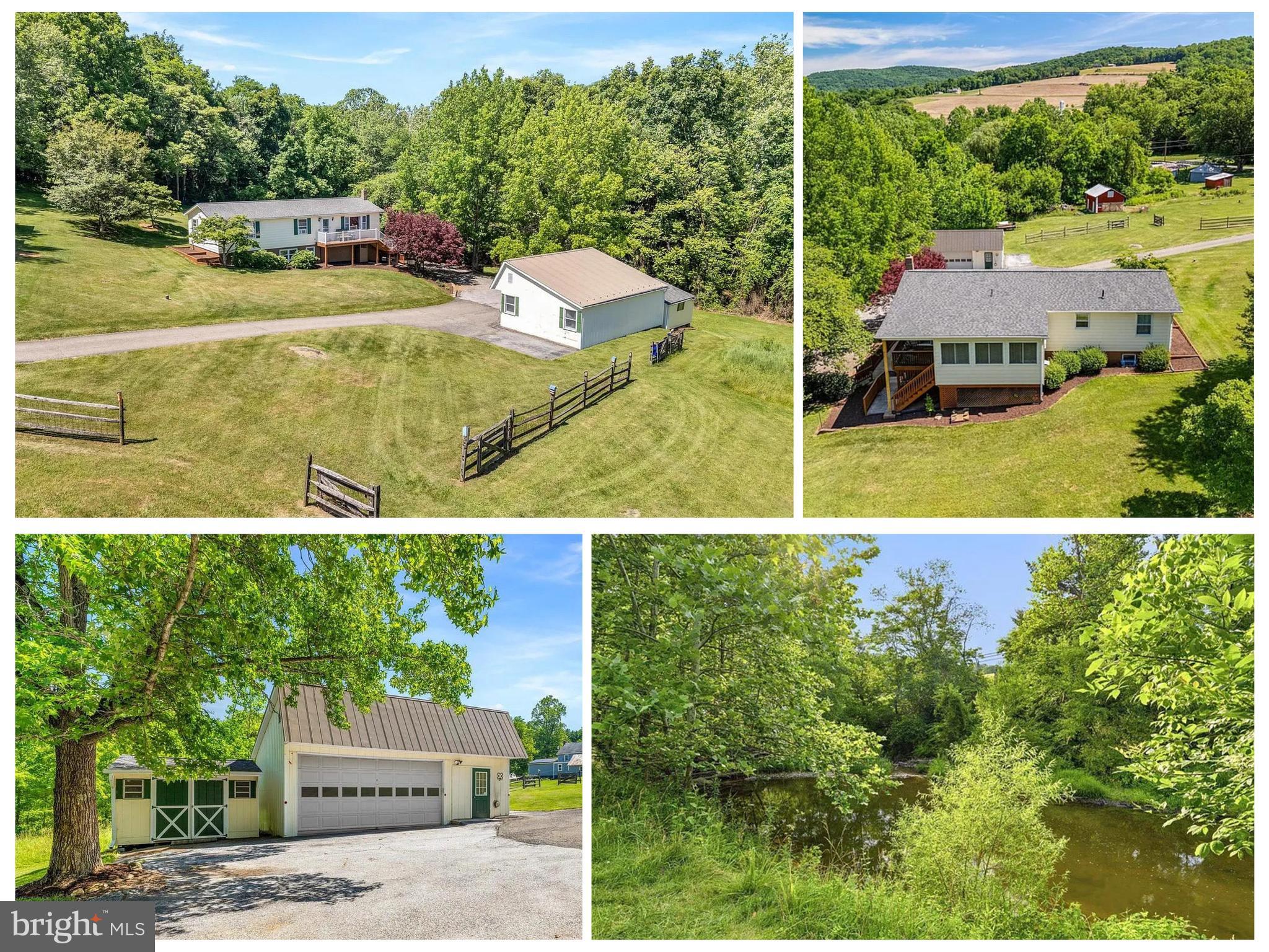 Set on 4.42 picturesque acres in scenic Myersville, Maryland, this beautifully maintained rancher offers the perfect blend of comfort, versatility, and natural beauty. Catoctin Creek winds through the property, with ownership extending to both sides of the creek, creating a truly rare and private outdoor retreat where every window frames the beauty of the surrounding landscape.

The home features two finished levels, with three bedrooms and a full bath on the main level. A spacious four-season sunroom addition off the kitchen fills the home with natural light and creates a seamless connection to the outdoors. The kitchen is appointed with cherry cabinetry and newer appliances, offering both warmth and functionality.

The fully finished walk-out lower level provides exceptional flexibility with its own private entrance, two additional bedrooms, a full bath, kitchenette, recreation area, and laundry space—ideal for multigenerational living, extended guests, a home office, or potential rental opportunities.

Recent improvements include a newer roof on the home and sheds, new front doors, fresh interior paint, and a new front deck. Two Vermont Castings propane stoves provide cozy gathering spaces during cooler months, while numerous ceiling fans and a whole-house fan help keep the home comfortable year-round.

Outside, the property is equally impressive. A detached two-car garage, finished workshop, multiple storage sheds, and a blacktop driveway with parking for up to eight vehicles provide abundant space for hobbies, equipment, and vehicles.

The acreage offers a remarkable mix of open and wooded land, including a field behind the home, a lower field along the creek, and a large wooded section ideal for recreation and exploration. Spend your days fishing in the stocked trout stream, exploring your own wooded acreage, or simply enjoying the peaceful setting. Surrounded by nature, the property offers peaceful wooded views, frequent wildlife sightings, and a sense of privacy that is increasingly hard to find.

Located in the highly sought-after Middletown school district, this one-of-a-kind property offers the tranquility of country living with the convenience of nearby shopping, dining, commuter routes, and outdoor recreation. Opportunities to own a property with this combination of acreage, creek frontage, versatility, and natural beauty are exceptionally rare.

Showings to begin July 17th, not before.